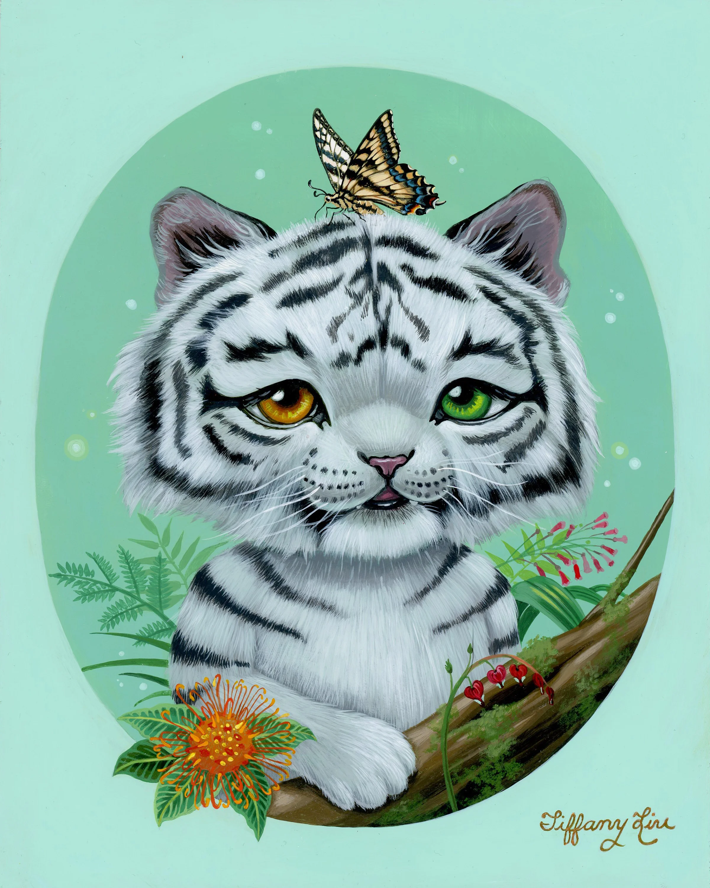 “Tiger Eyes”, 8”x10”, Acrylic, 2014