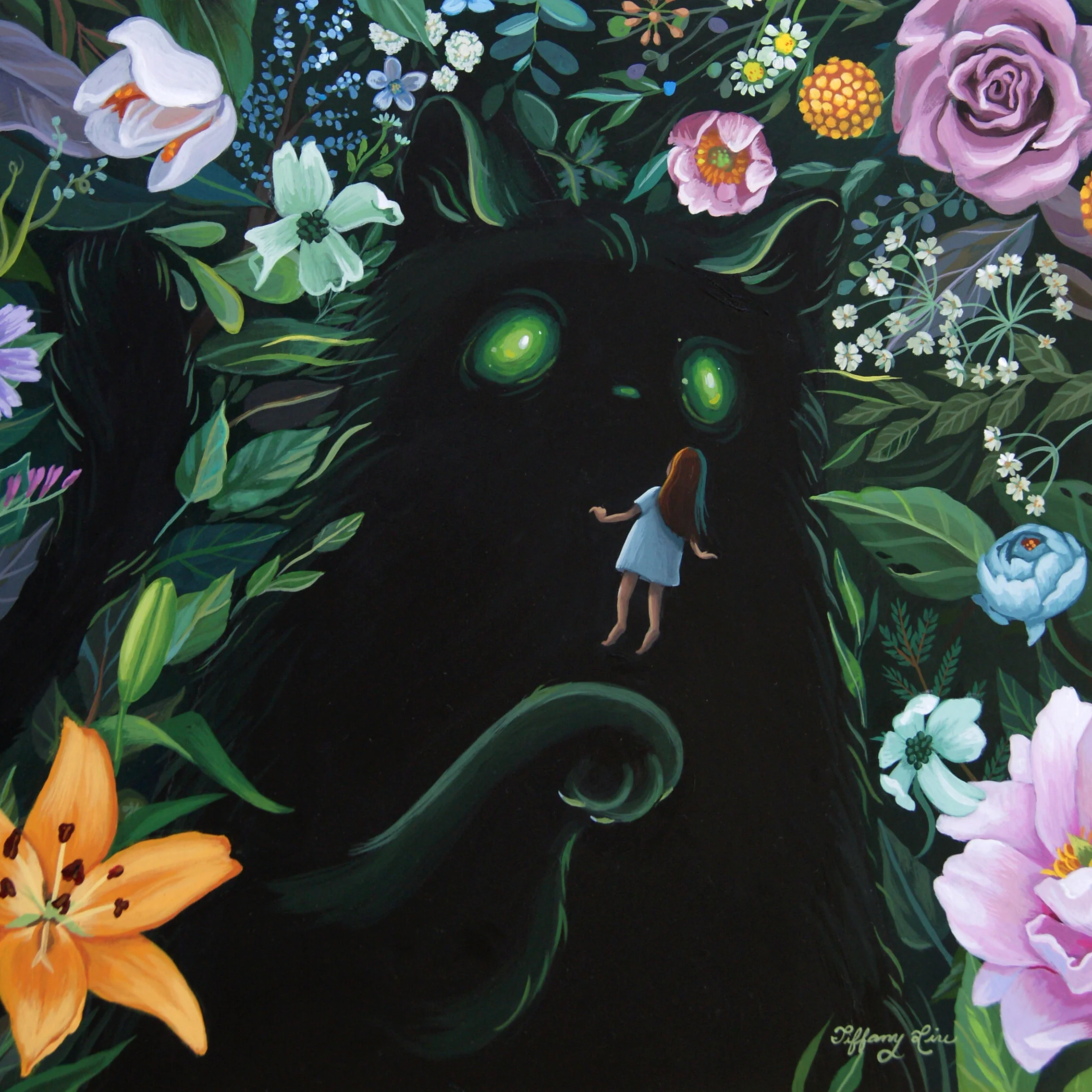  "A Cat's Point of View", 10"x10", Acrylic on Box Masonite, 2020 