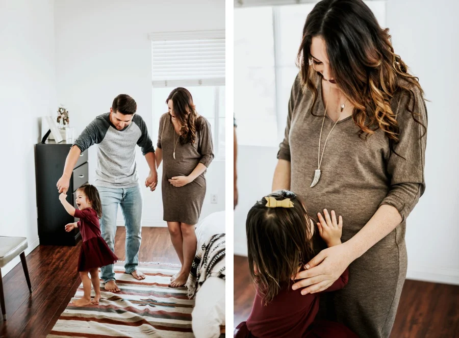 The Vargas Family // In Home Maternity Sessoin- Kandis Marino Photography©