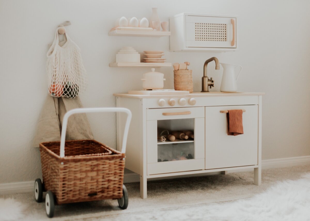 DIY Boho Functional Ikea Play Kitchen Hack - mikyla