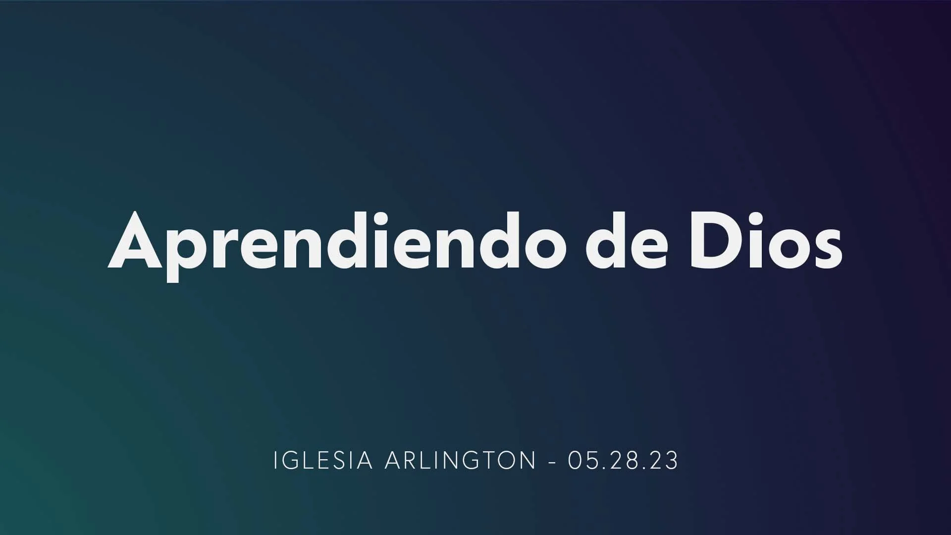 Aprendiendo de Dios
