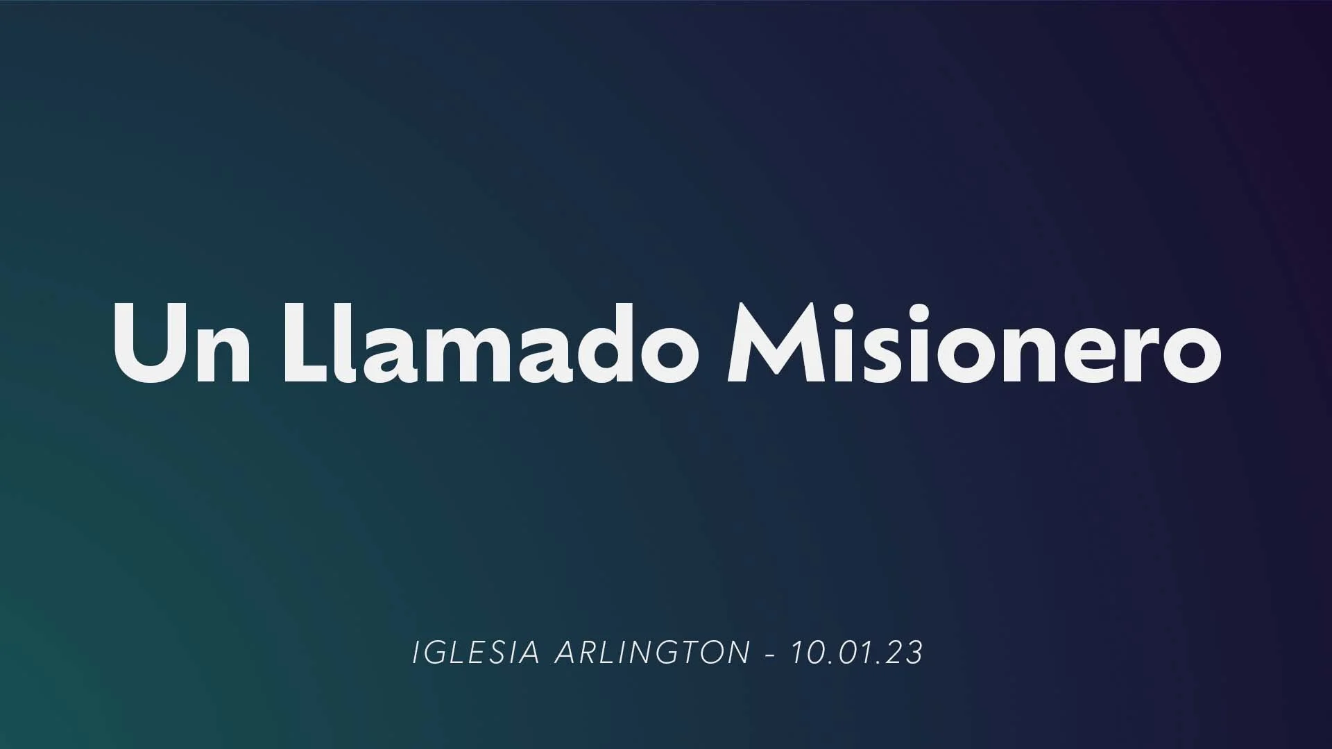 Un Llamado Misionero