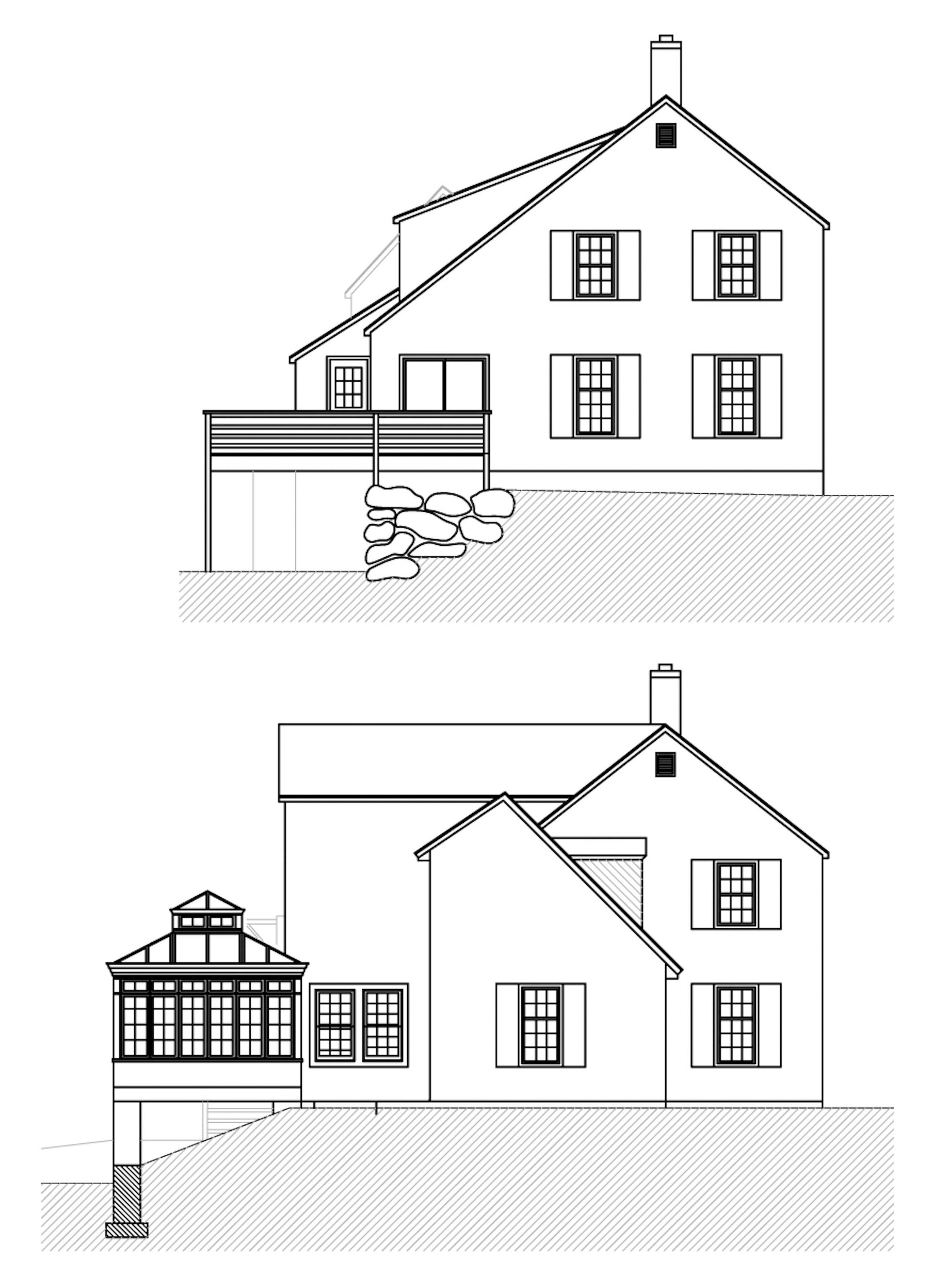 Existing | Proposed Side Elevation
