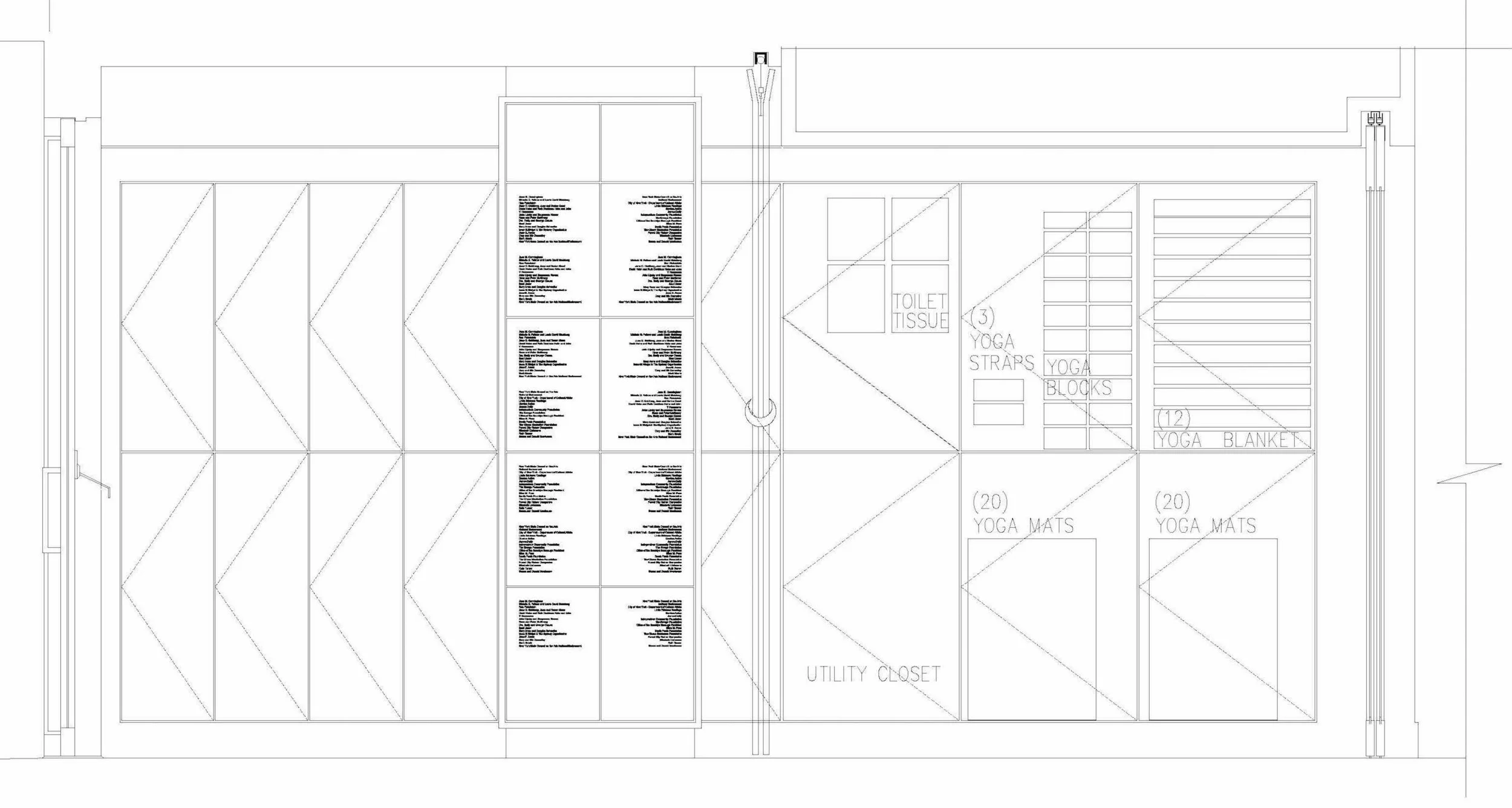 Elevation of Lobby Looking West