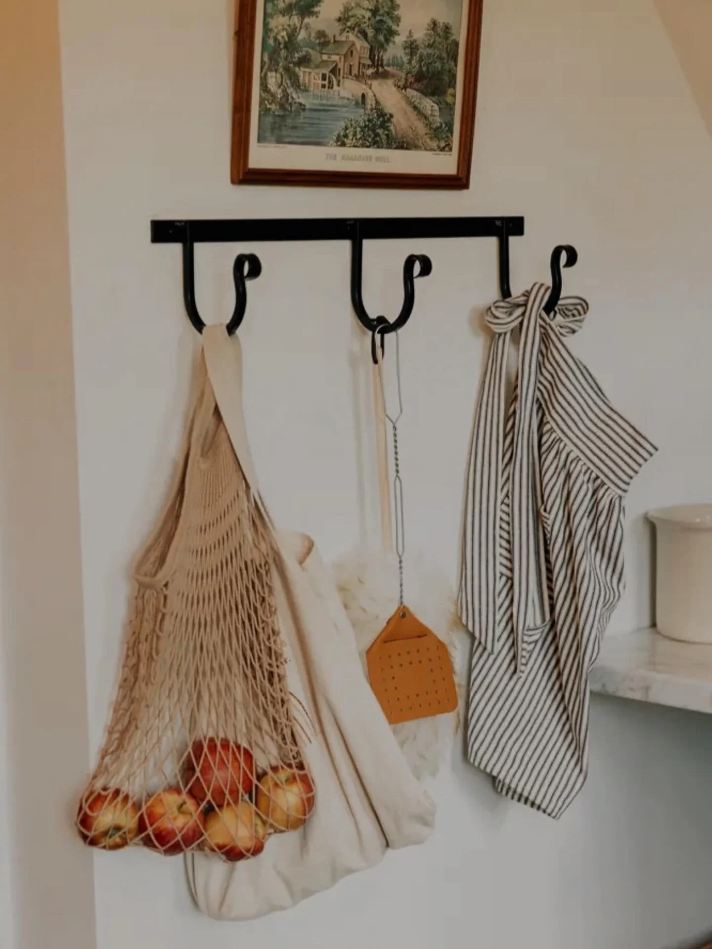 Keeping kitchens and entryways tidy and organized is a quest&hellip;. Always a treat to have something pretty and functional doing the work. This iron hook trio is in the shop now&hellip;.