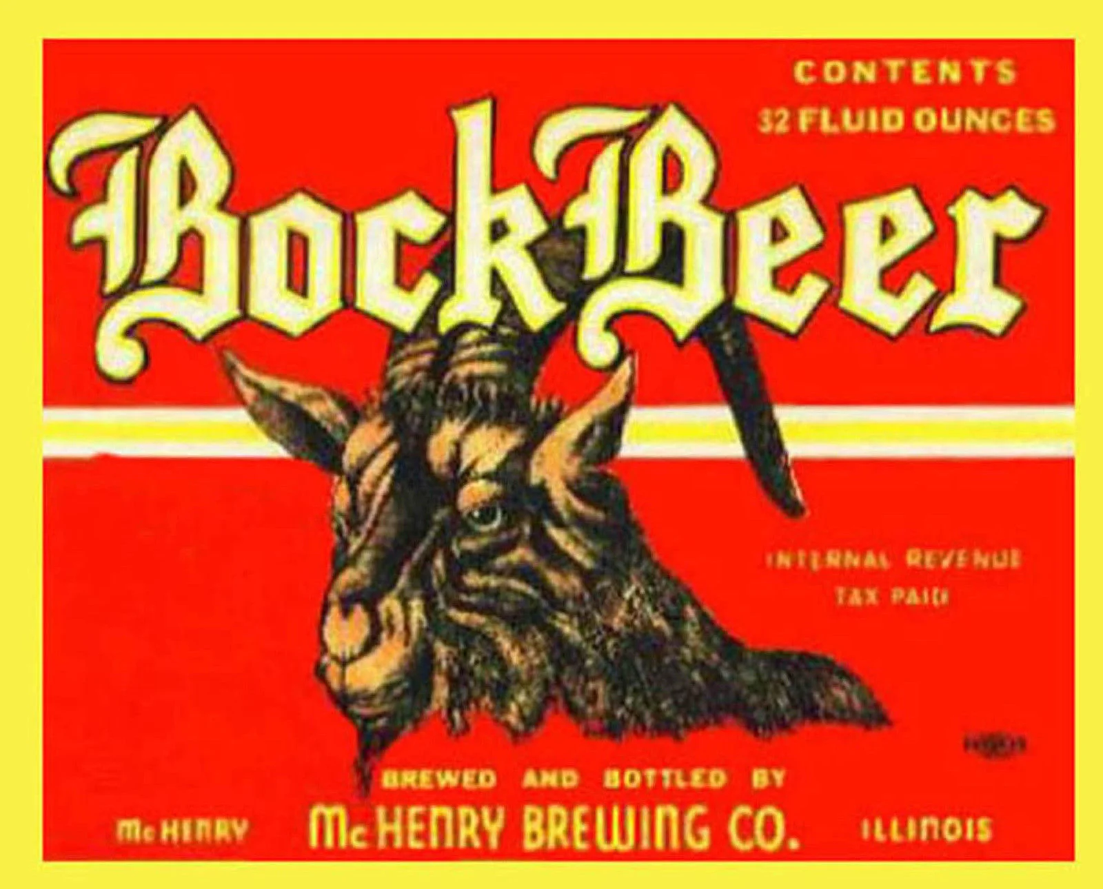 Old McHenry Brewing Bottle Label