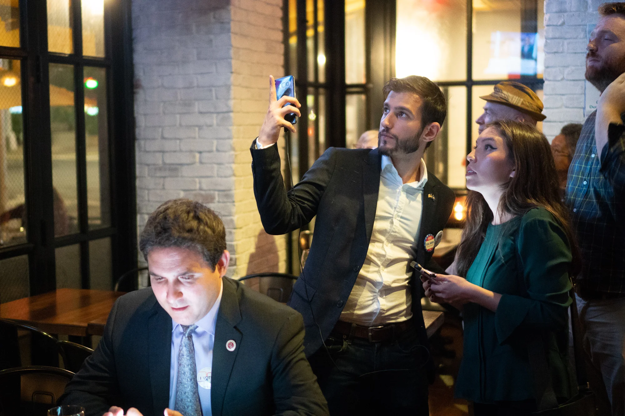 Democratic party memeber kept a close call as the primary results started to come in.