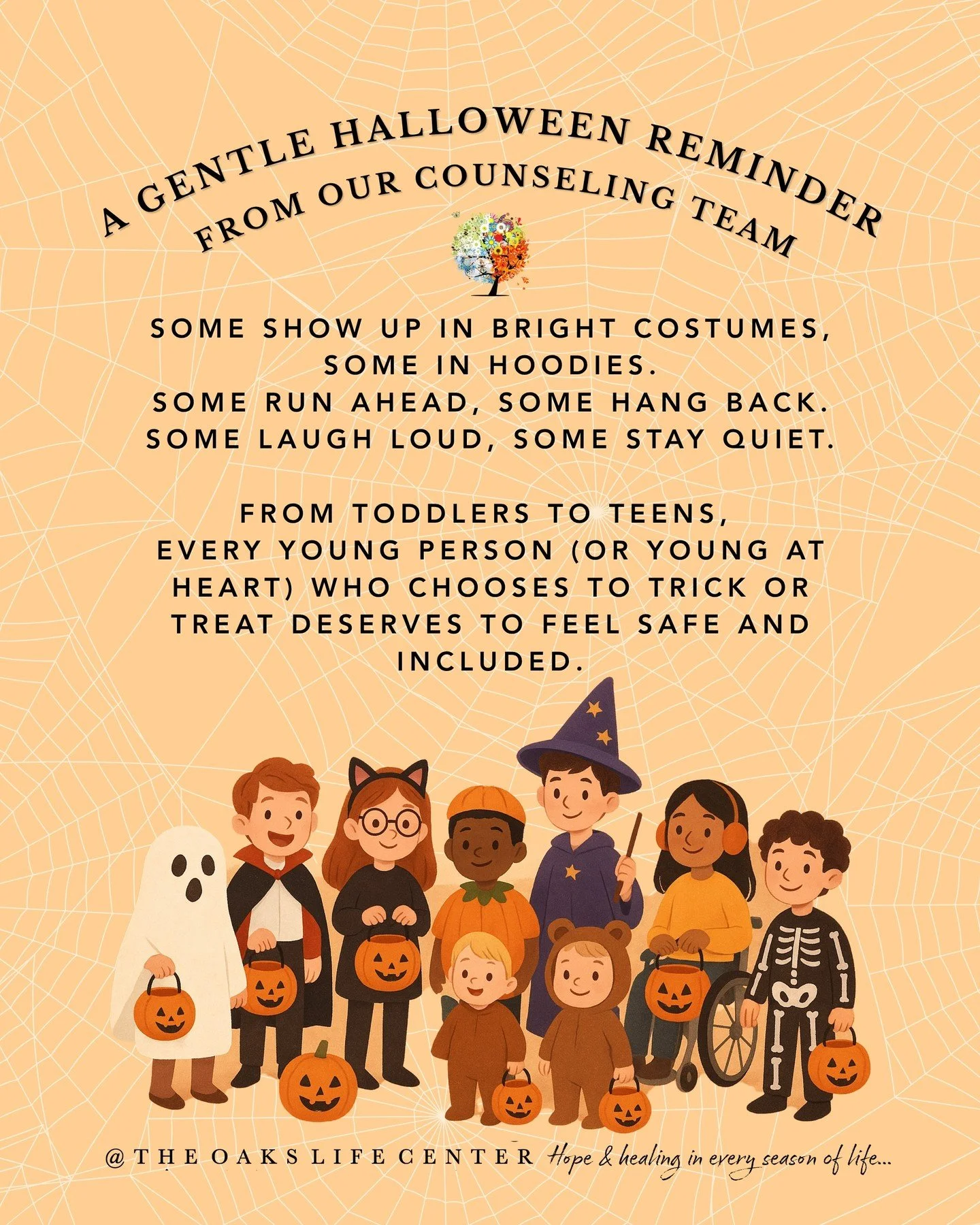 Happy Halloween to those who celebrate. Remember, this night can look different for everyone &mdash; and that&rsquo;s okay.
Emotional needs, comfort levels, and energy vary from child to child.
A little patience and kindness help every young (or youn