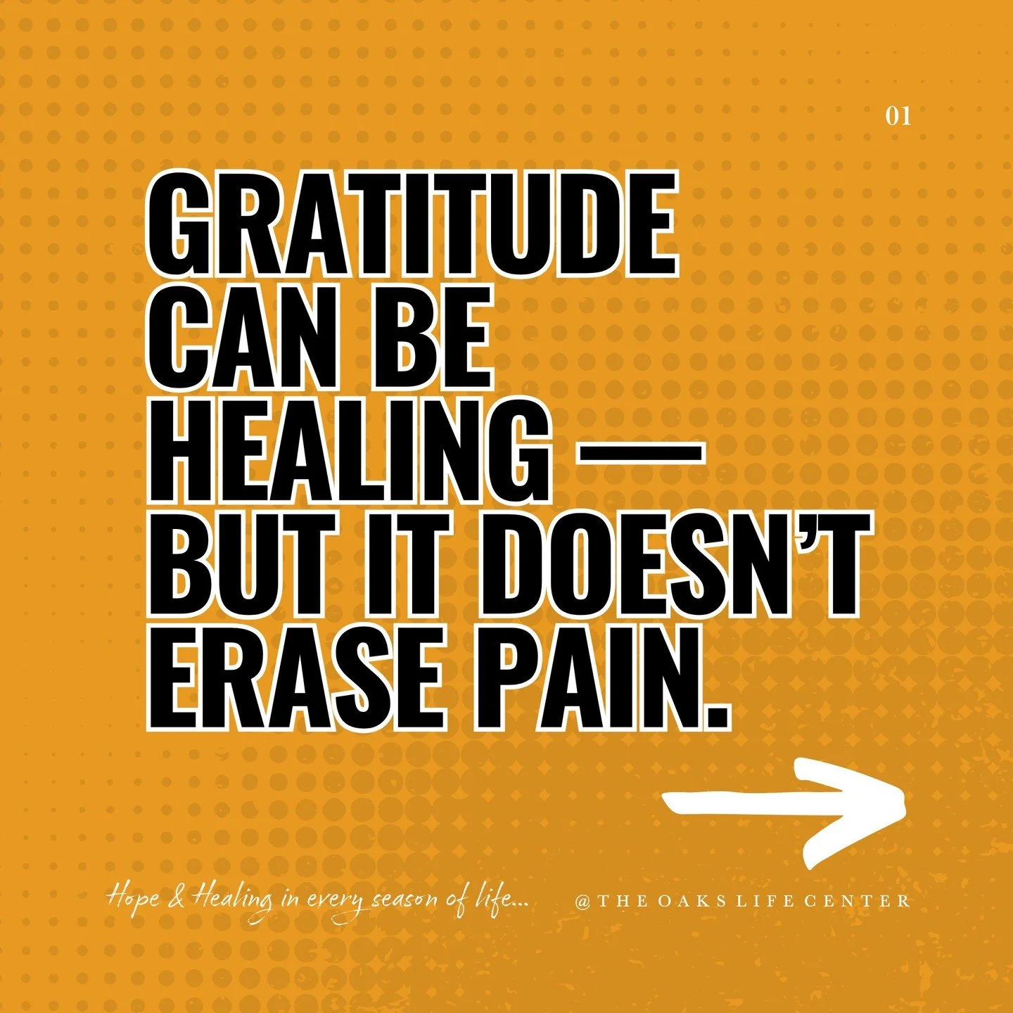 ✨ As we head into the holiday season, we're thinking a lot about gratitude this month. Gratitude can feel complicated, especially during a season of reflection. Healing makes space for all your feelings. 🤝 💕 

#BothAnd #AuthenticGratitude #TheOaksL