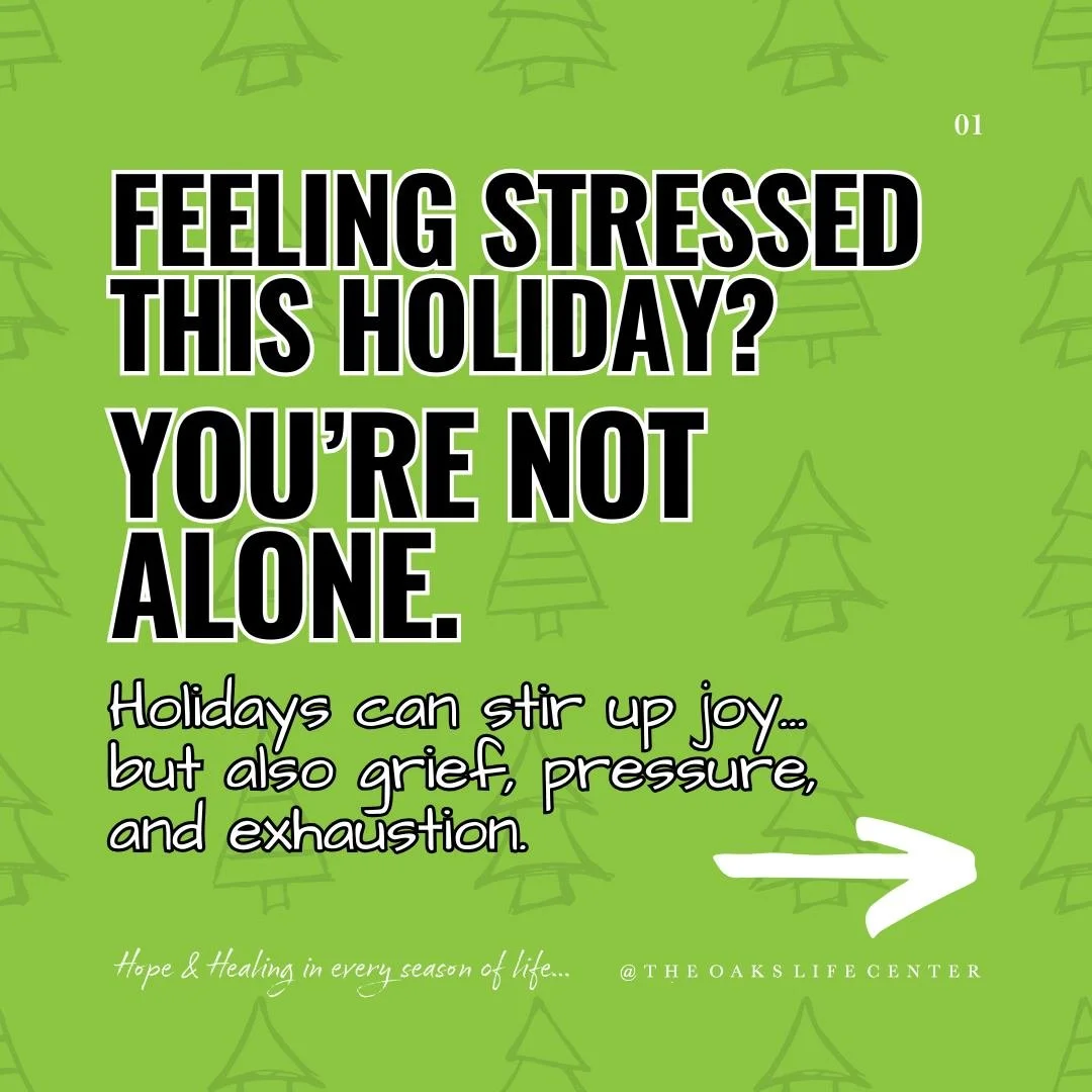 If the holidays feel heavier this year, that&rsquo;s okay.
Give yourself permission to feel, rest, and receive support. 🌟
Save this for when the holidays start to feel overwhelming.

#mentalhealthsupport #holidaystress #theoakslifecenter