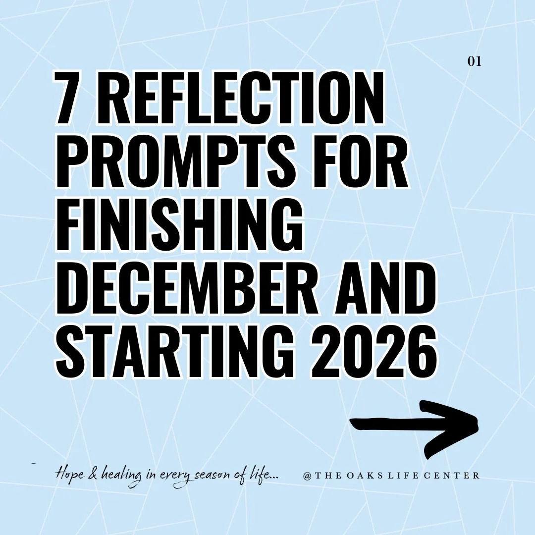 December is a powerful time for reflection.
Which prompt speaks to you? Journaling can help bring clarity and peace. 🕊

#decemberreflection #yearendreflection #theoakslifecenter