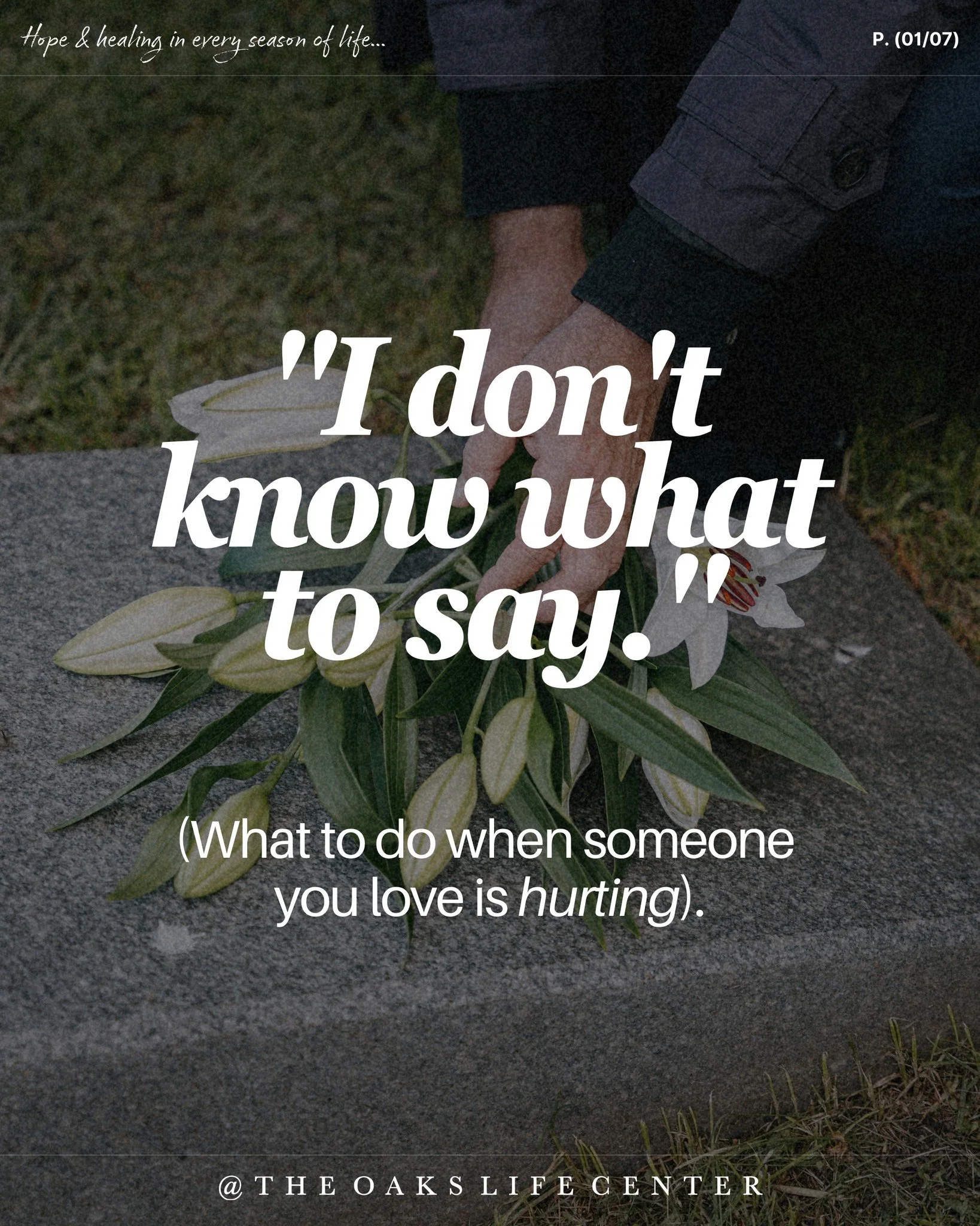 DFW has had some heartbreak lately. The winter weather brought a handful of tragic accidents and losses. We thought this was a good time to share some help on supporting others through grief. "I don't know what to say" is a common feeling w
