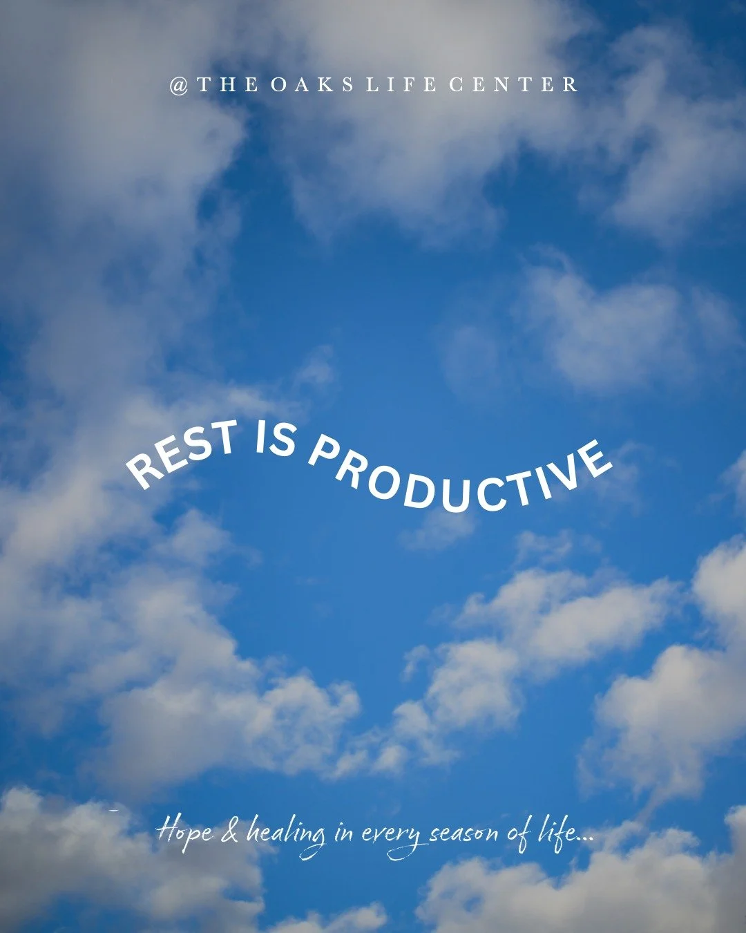 Rest *is* productive. That's it. That's the post. 🛌

#TheOaksLifeCenter #CounselingSupport #EverydaySelfCare #MentalHealthMatters #Counseling #Therapy #MentalHealth #Selfcare #MentalHealthAwareness #MentalHealthSupport #fortworthcounseling #lakewort