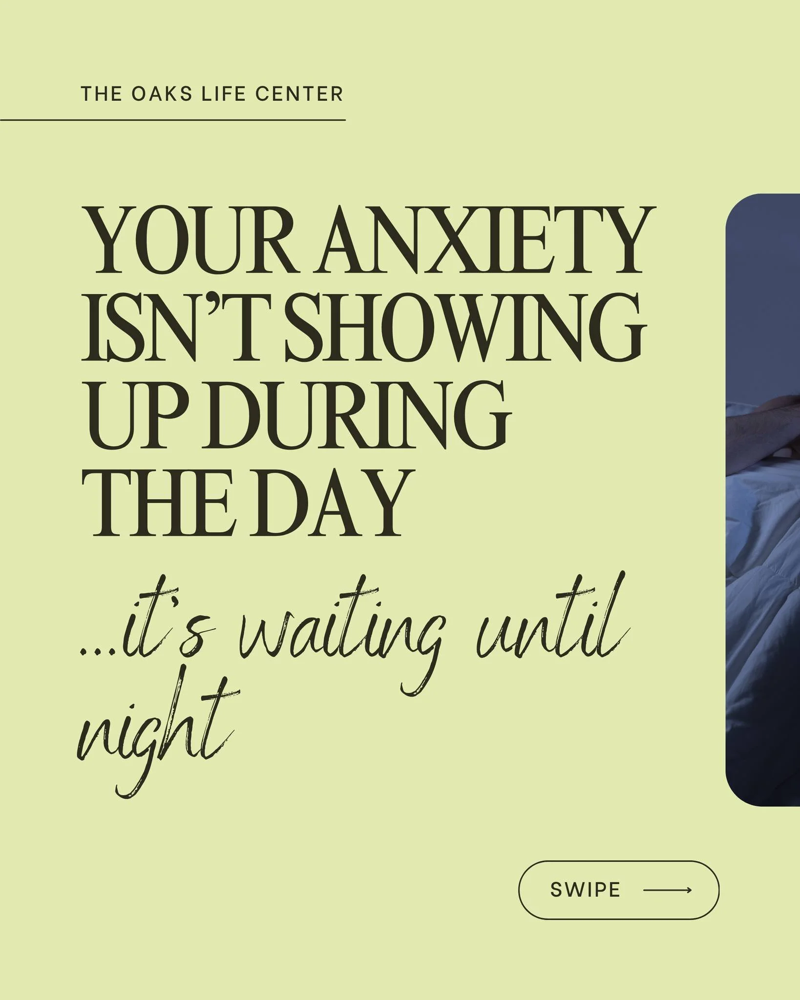 You make it through the day. 
You handle what you need to handle.
And then you finally slow down&hellip;
and your brain speeds up.
Suddenly it&rsquo;s everything at once&mdash;conversations, worries, &ldquo;what ifs.&rdquo;
A lot of people around her