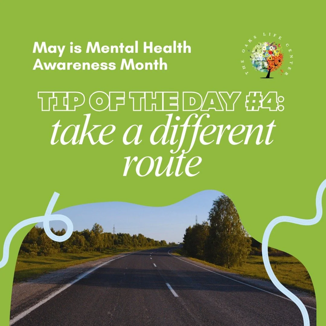 You&rsquo;re not as stuck as you feel. Change your usual path&mdash;whether a walk or your drive to the grocery store, even a small shift counts. 🚶 

Follow along all month for simple, DBT-inspired ways to build more positive moments. Save this for 