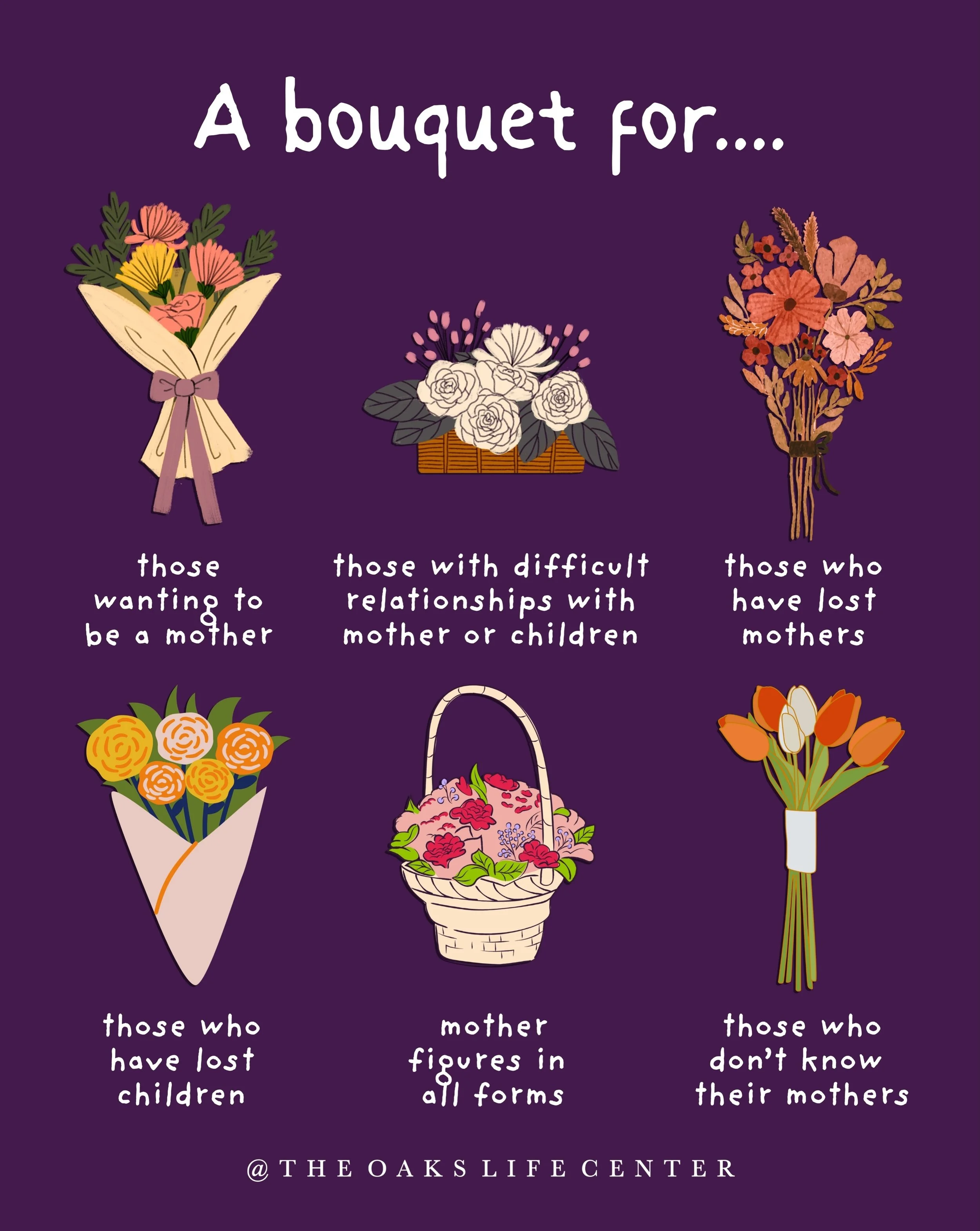 Mother&rsquo;s Day is bittersweet for many. Gratitude, grief, longing. Wherever you find yourself today, we&rsquo;re wishing you a day of peace with moments of joy. 💕 

If we can support you, please don&rsquo;t hesitate to reach out.

#TheOaksLifeCe