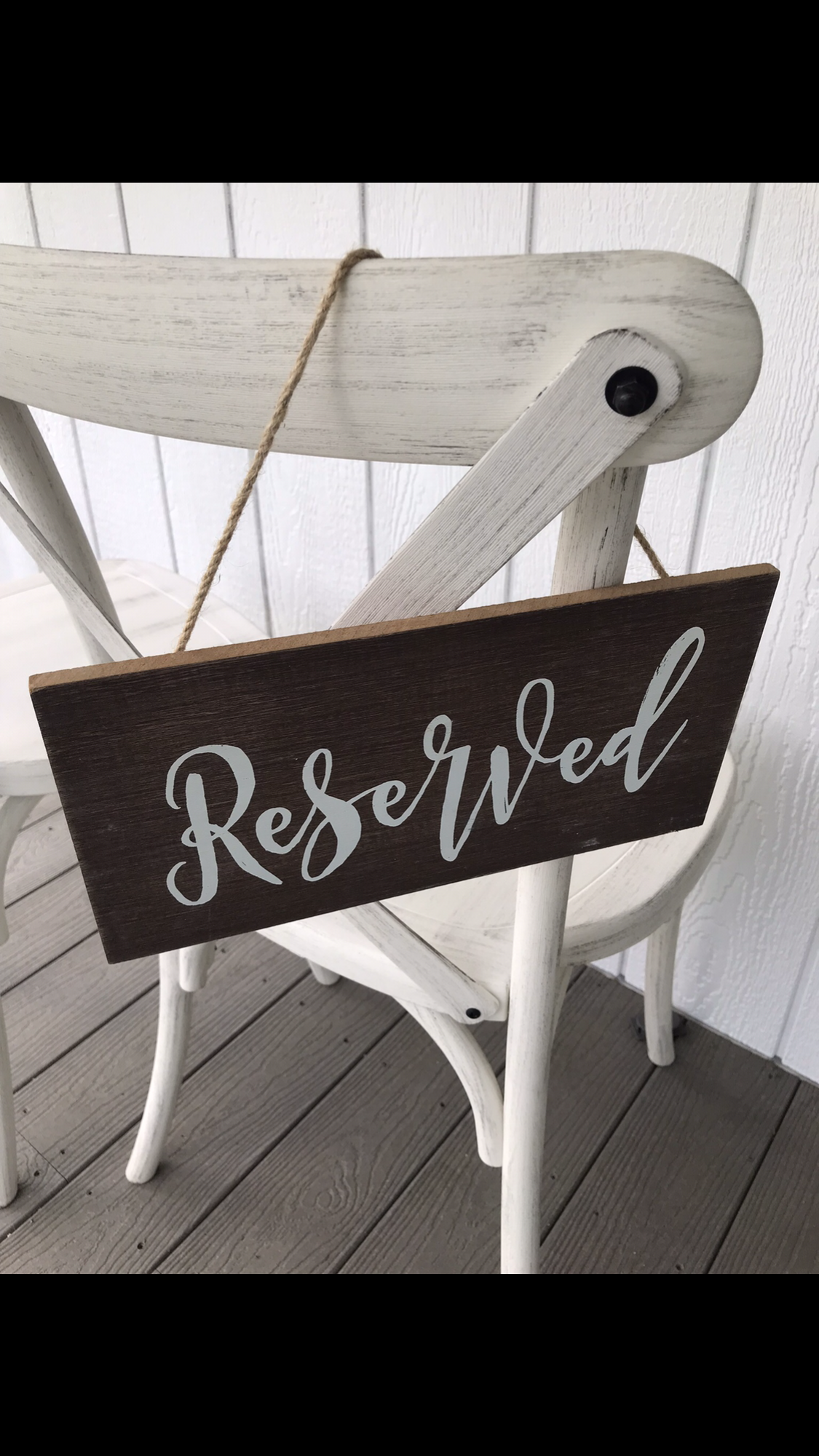 Wood 'Reserved' Hanging Signs: Inventory 6