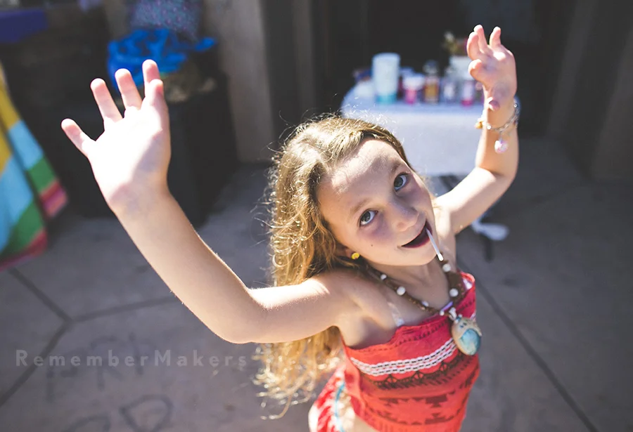 Moana + Ice Cream + Lexi | A Pool Party in Topanga | Los Angeles Kids Birthday Photography