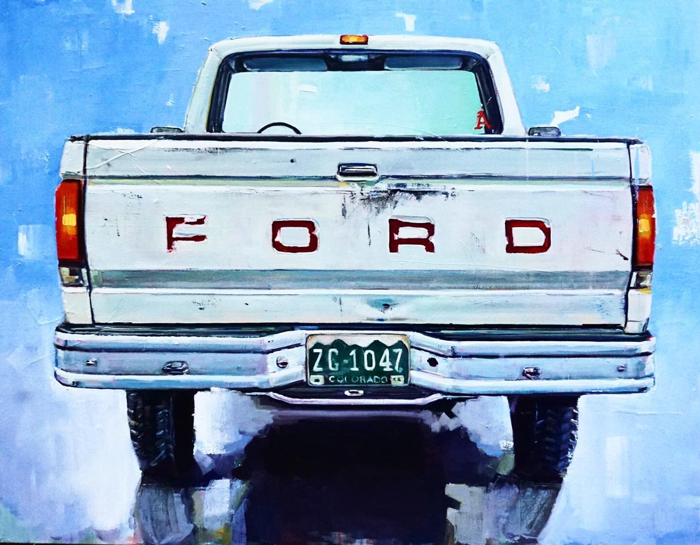 F-150, 36x48. Oil on canvas. Prepping for shipment!! 
.
.
This is the first truck I remember my dad having when I was just a wee babe. I have many memories in the back of this bad boy. 
.
This show is gonna be epic. This body off work feels strong an