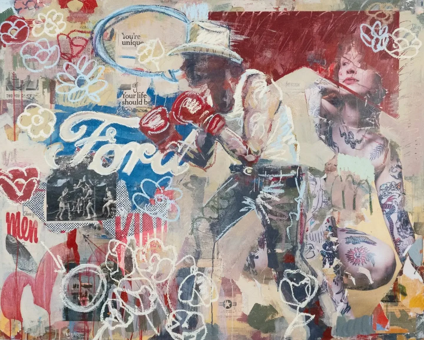 Ford (Boxer) - 48 x 60 - Mixed on Canvas