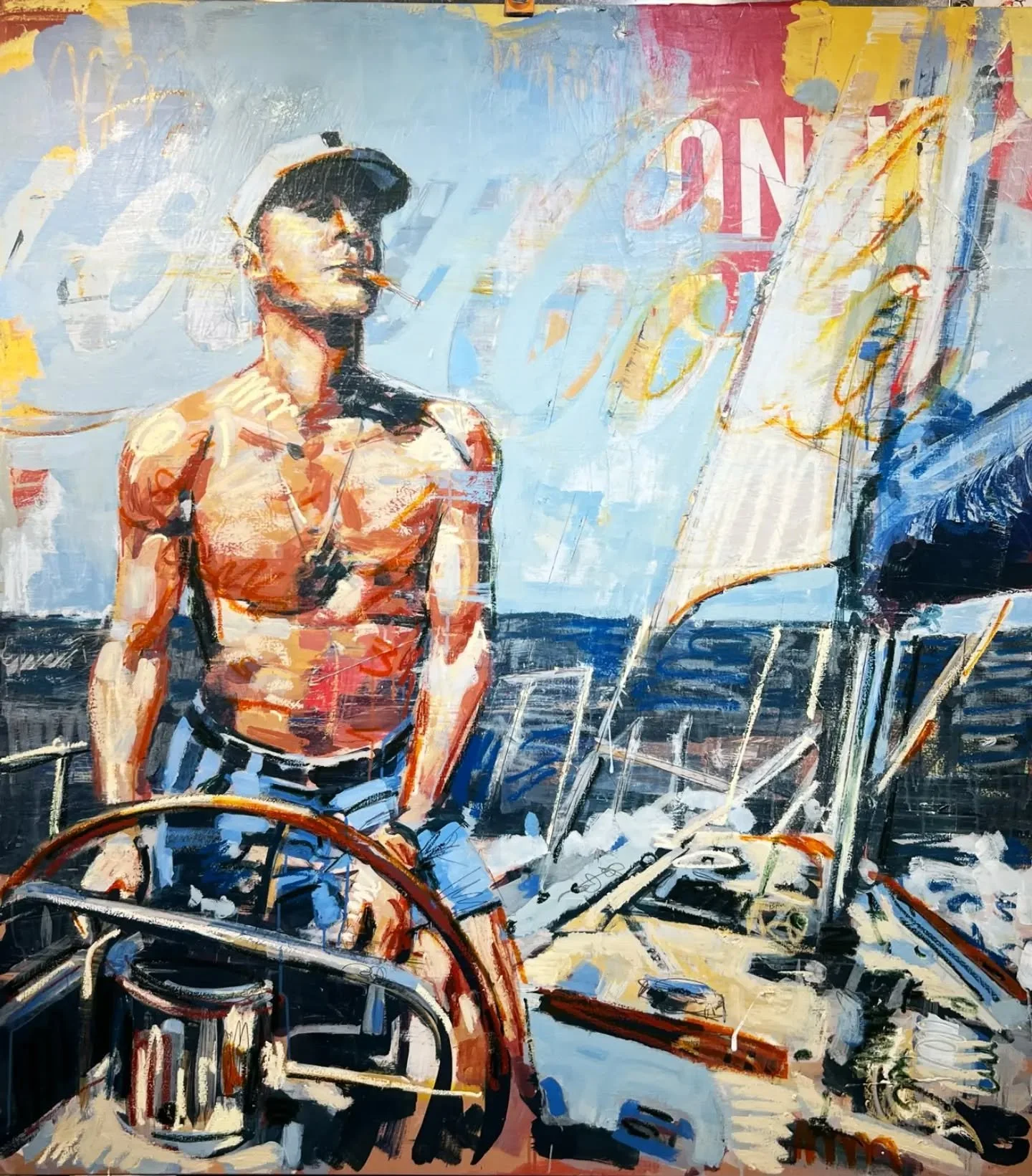 Yacht Hunter - 60 x 54 - Mixed on Canvas
Now on display at America the Game - Union Station, DC