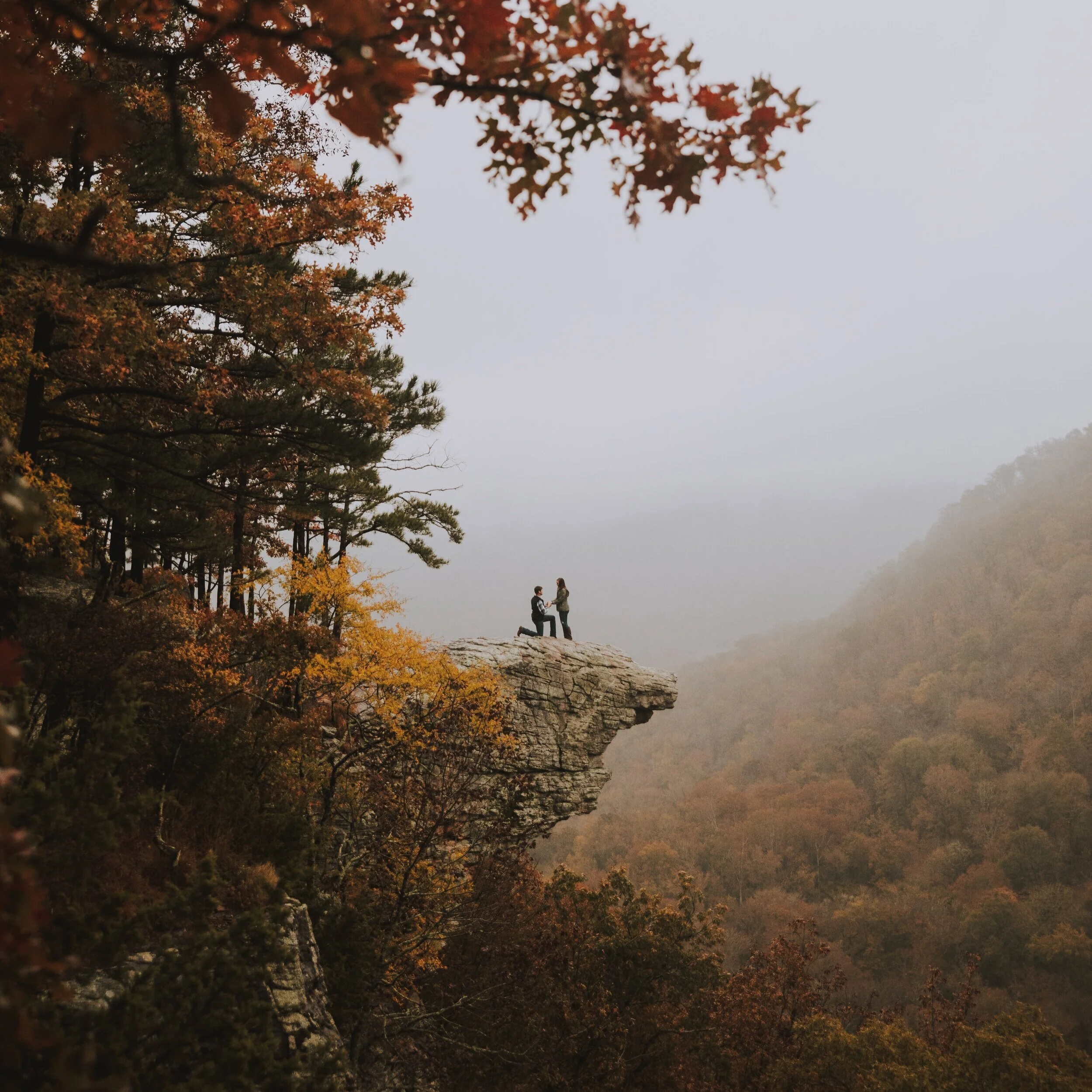 Surprise Proposal at Hawksbill Crag 