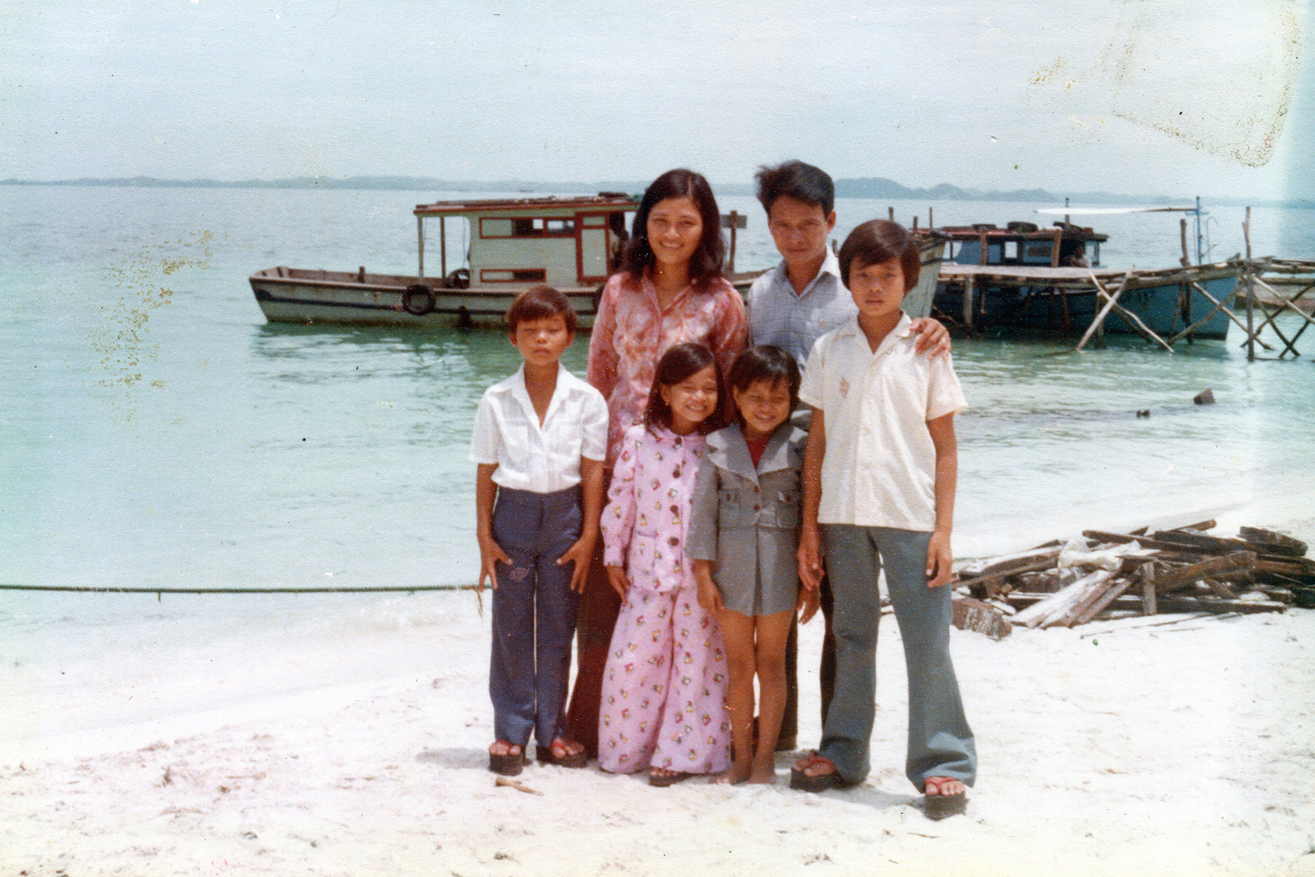 Karina with her family in Vietnam.