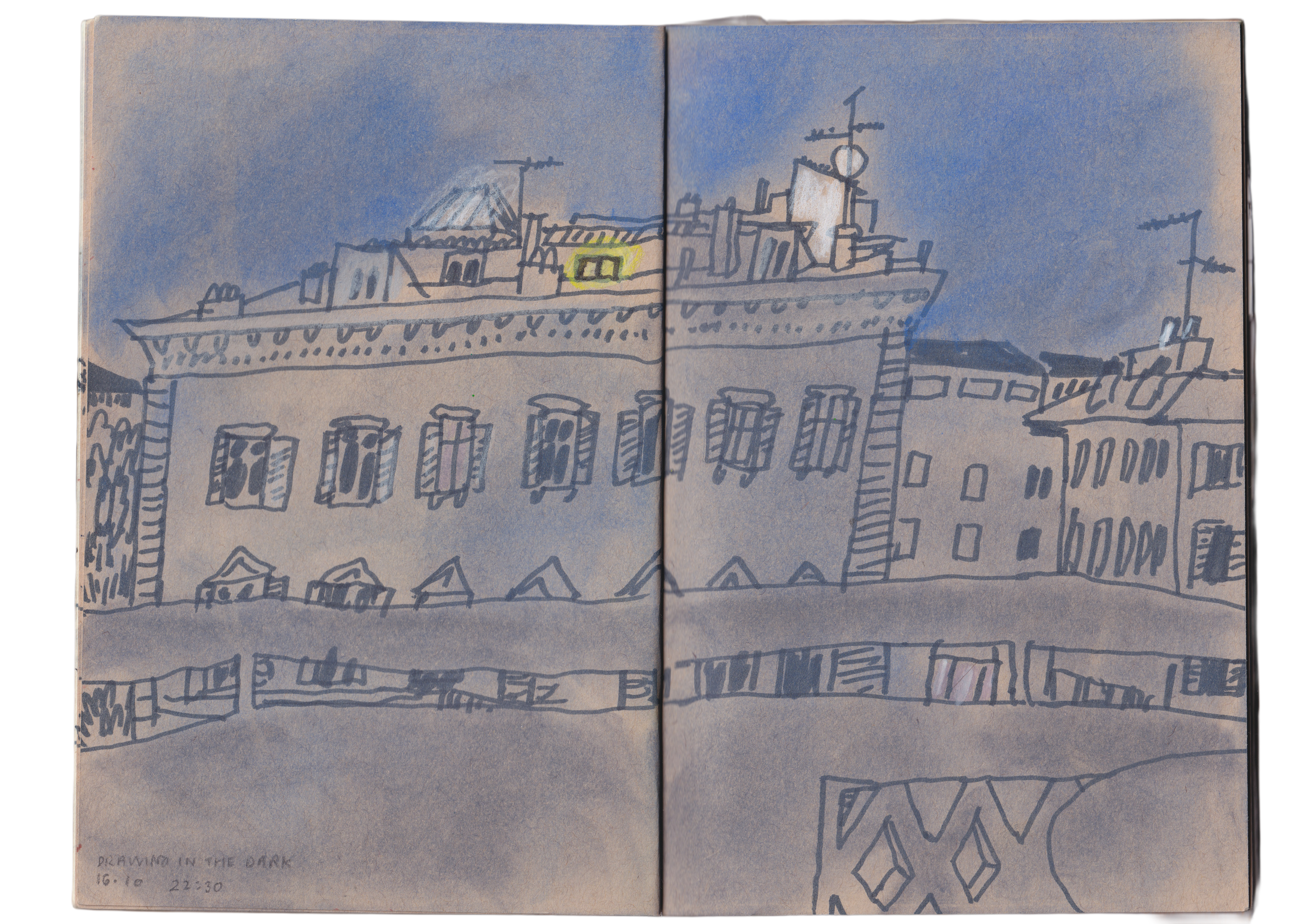Florence, brown sketchbook, PanPastels, convents…