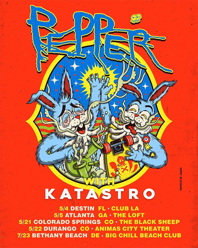 We just added 5 new shows direct support for @pepperlive // Tickets go on sale tomorrow at 10am 💥 #katastro #pepper