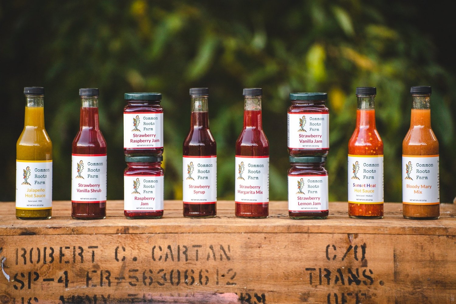 Common Roots Farm sauces, jams, syrups, and more