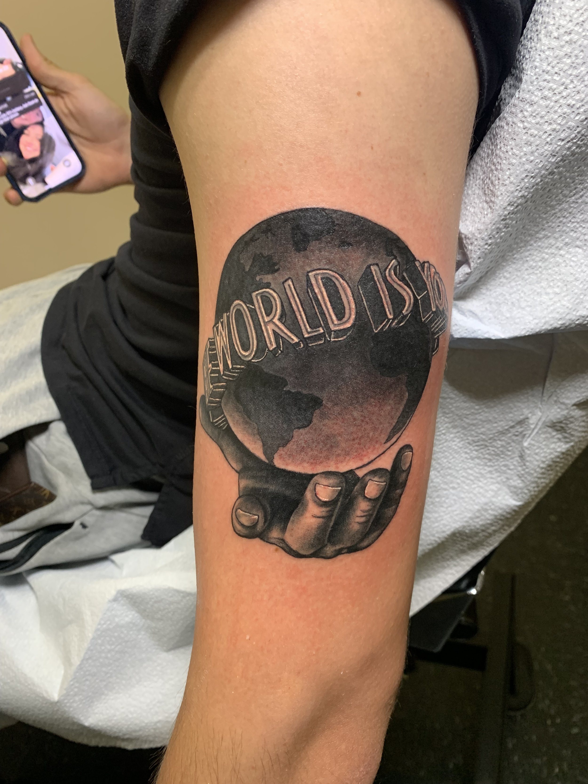 The World is yours   German Gonzalez Tattoo Artist  Facebook