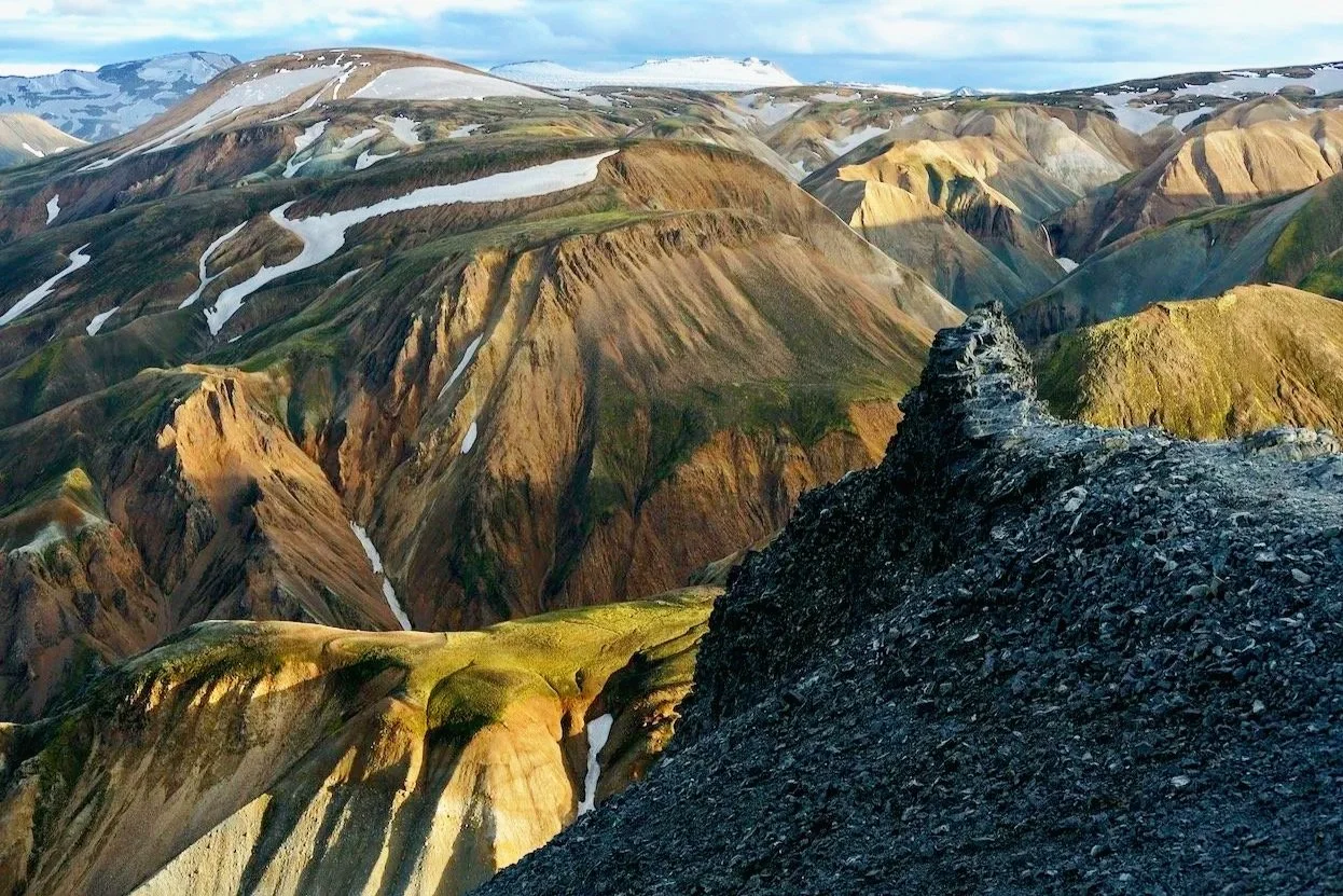 a tip of a trail in Landmannalaugar, Iceland 2018