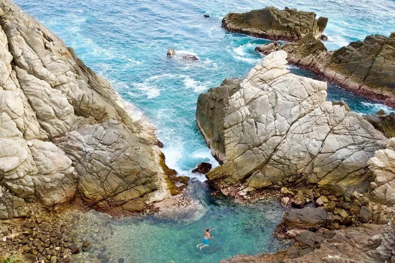 a secret beach in Mazunte, Oaxaca, Mexico 2019
