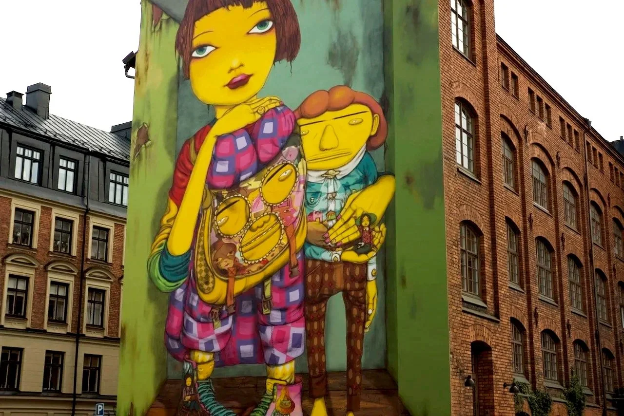 Os Gemeos mural, Sodermalm STHLM