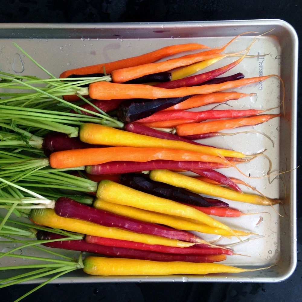 roasted carrots make an easy, healthy, colorful meal