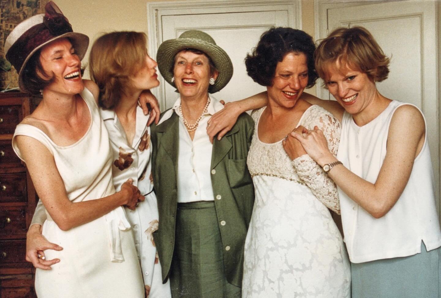 Mama. She left us one year ago today. God, did we love her. Picture taken by @catherinekarnow at my wedding, 1995. With all her cubs.