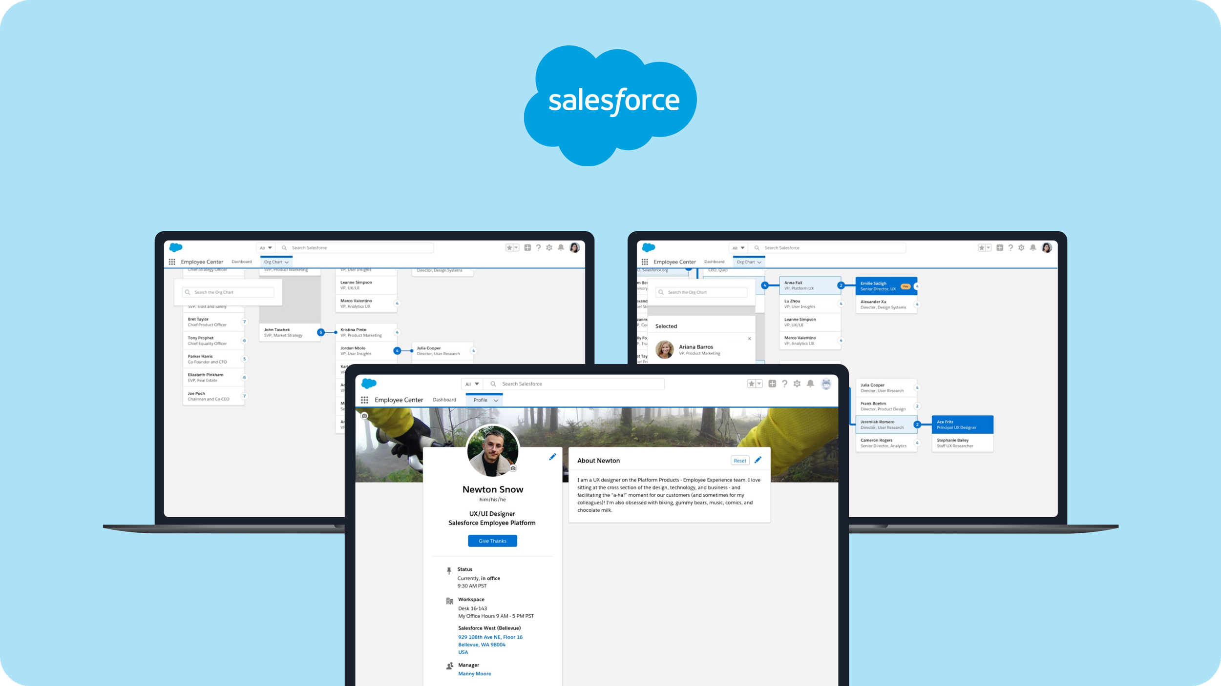 Salesforce Org. Chart &amp; Employee Experience (SaaS, B2B)
