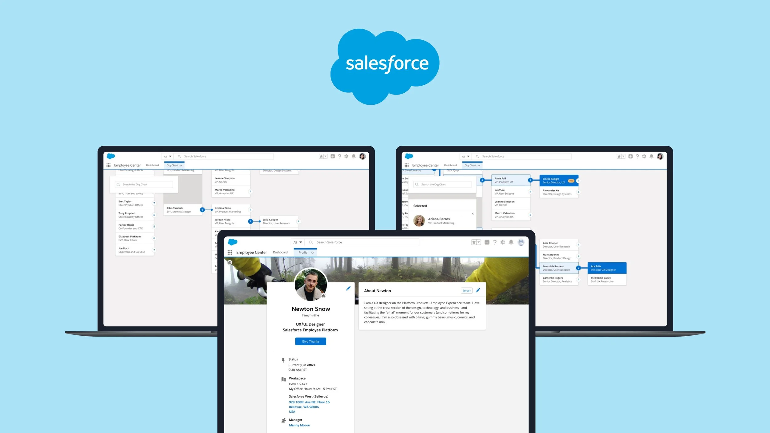 Salesforce Org. Chart &amp; Employee Experience (SaaS, B2B)