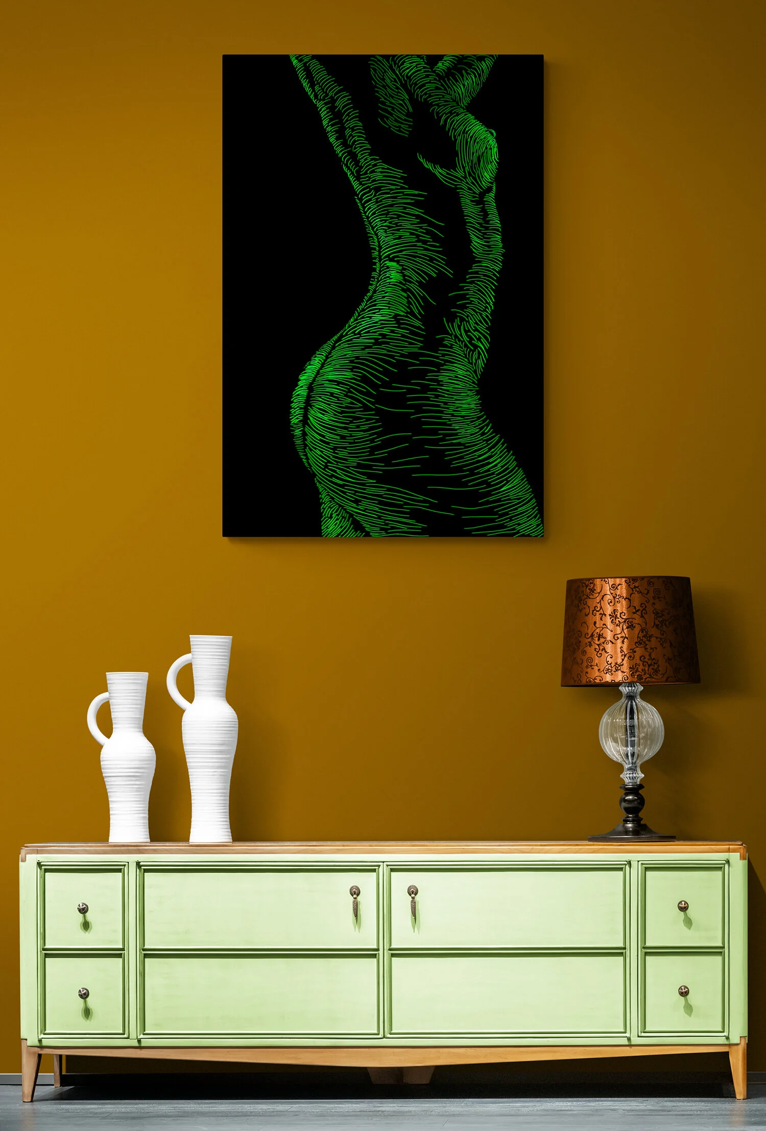 Long_cabinet_with_lamp_and_vases_BodyscapeinGreen_SM.jpg