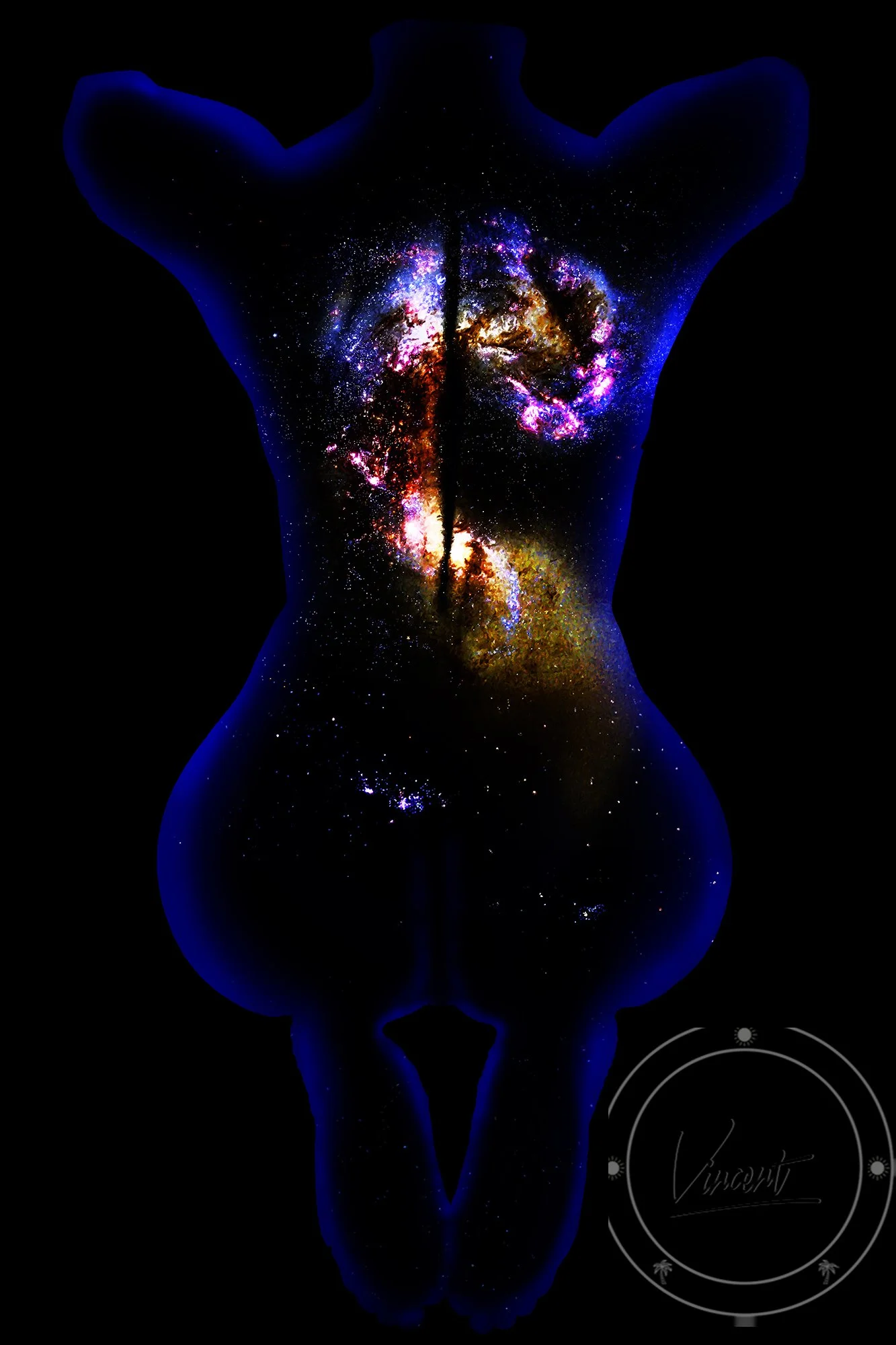 Antennae Galaxies Bodypainting - Space Series