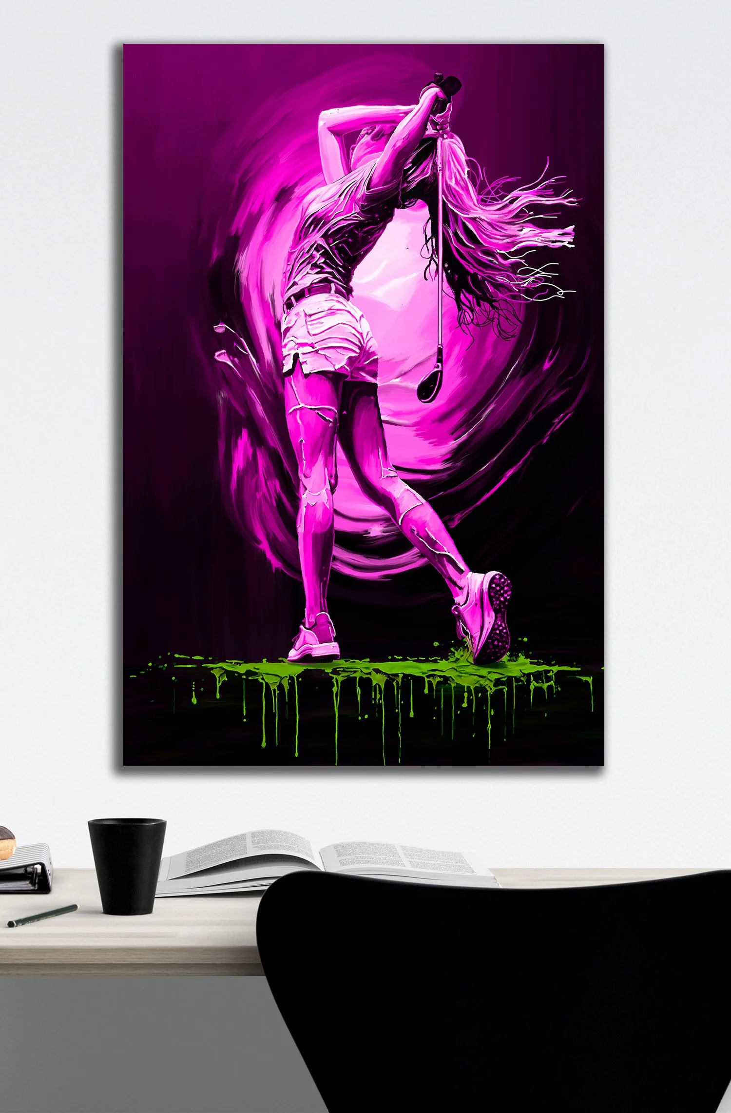 Frame_Poster_DeskOffice_GolferinPink_SM7.jpg
