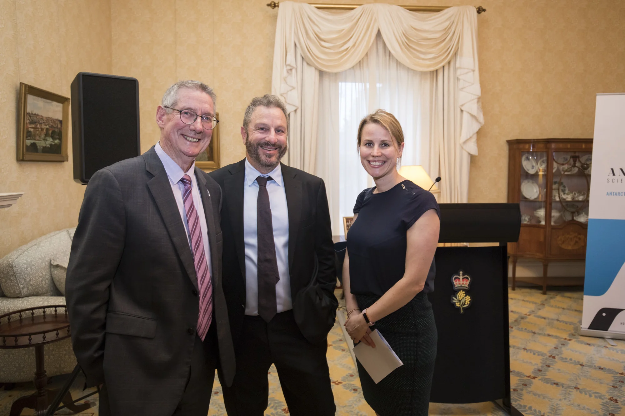 Company Secretary Dr Tony Press, Professor Rob Harcourt from Macquarie University and Victoria Primrose Marketing Manager from Aurora Expeditions