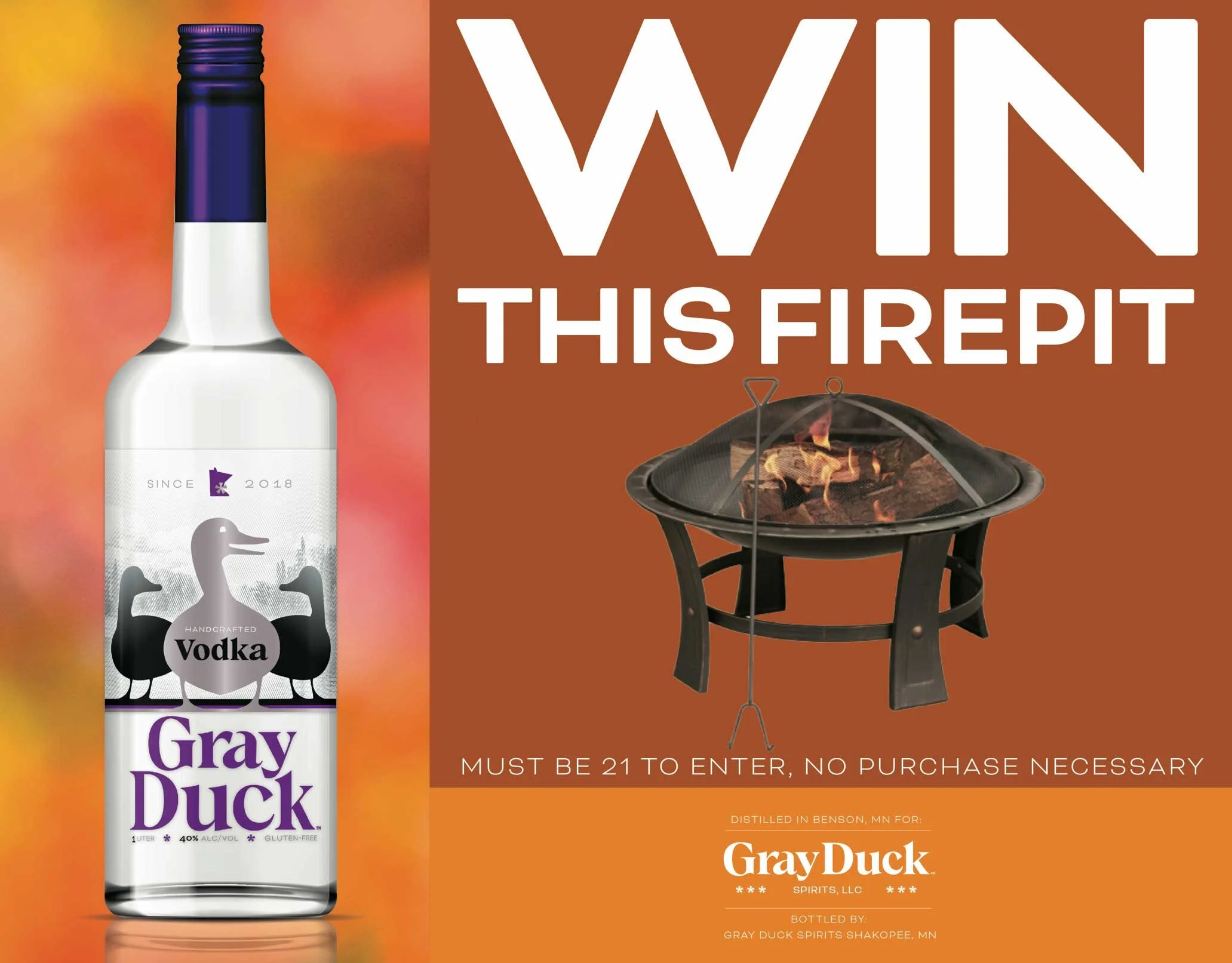 Enter To Win A Firepit — Gray Duck Spirits The Midwest's Spirits