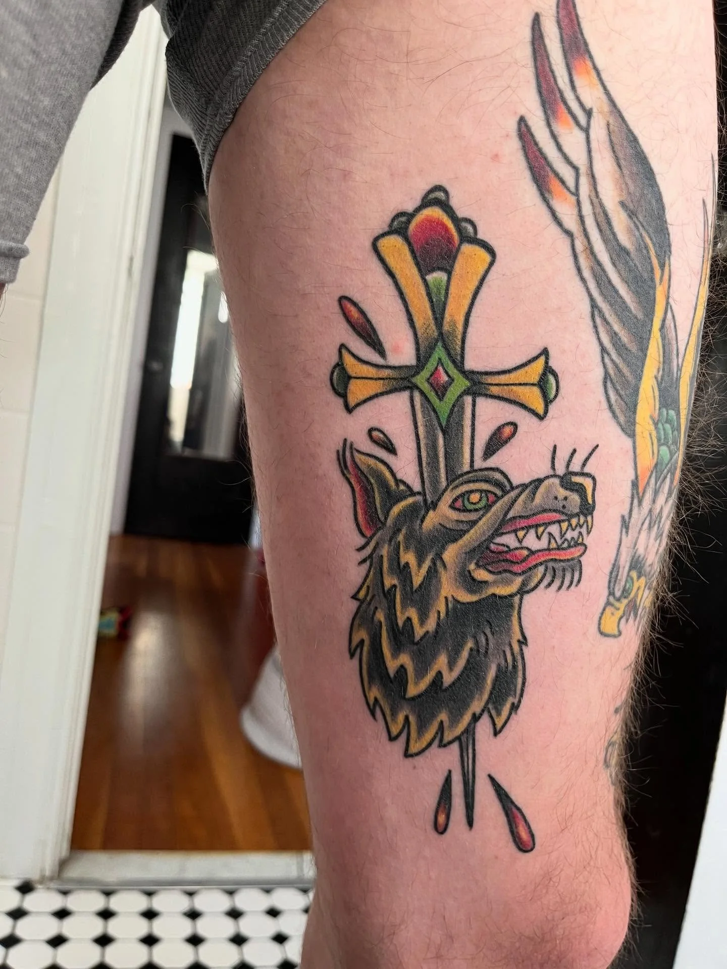 Healed one from my flash on @deej_railey ❤️
Booking for Jan-March, link in my bio 📖
-
-
-
#wolftattoo #tattooflash #traditionaltattoo #tattooart #wolf #colorfultattoo #bmth #daggertattoo #buffalony #boldtattoos #tattooartist #booksopen #wny #elmwood