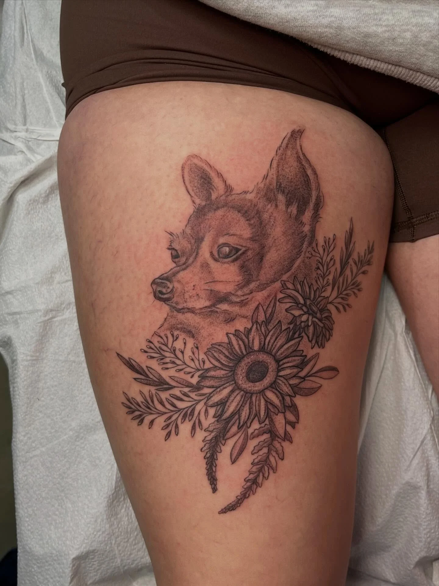 🐶❤️
It&rsquo;s always so special to be able to do a tattoo of a sweet fur baby. Our pets are family 🥹
Would love to do more pet portraits, booking for May-July. ❤️