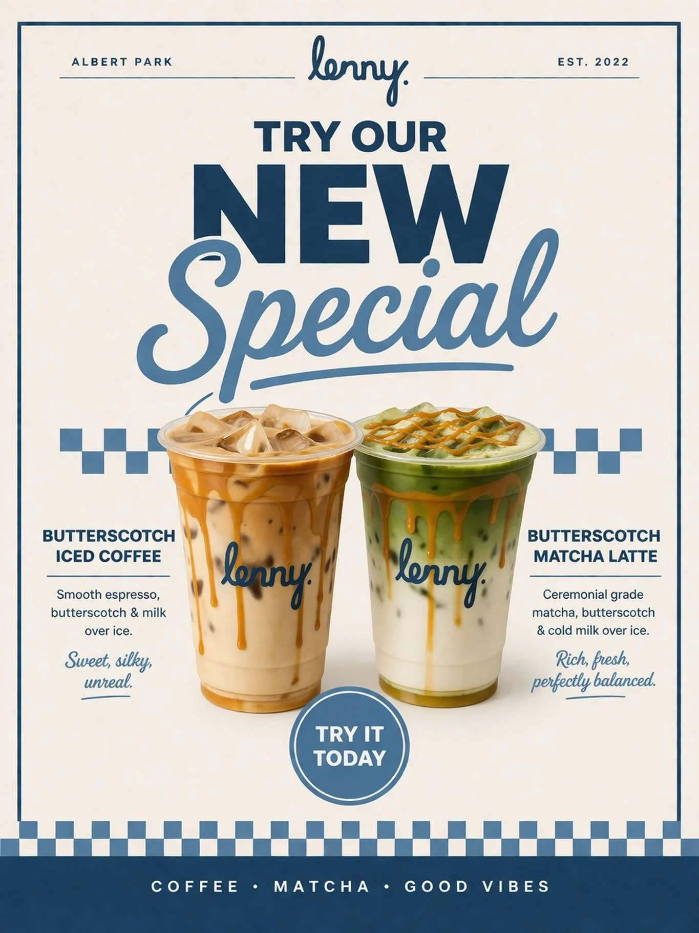 this might be your new go to drink&hellip;

TRY NEW SPECIAL FUN DRINKS TODAY !! LIMITED TIME ONLY 

butterscotch iced latte 🤎
butterscotch matcha 🍵

don&rsquo;t knock it till you try it
available now in albert park 📍

#fundrinks #melbcafe #melbcof