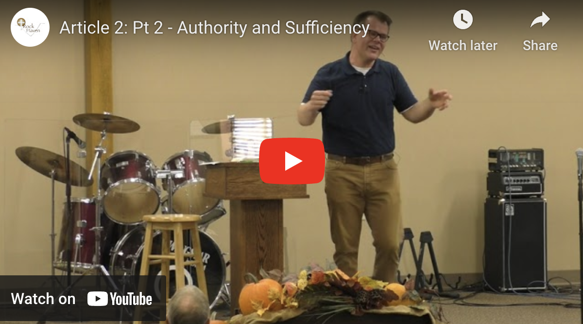 Article 2: Pt 2 - Authority and Sufficiency