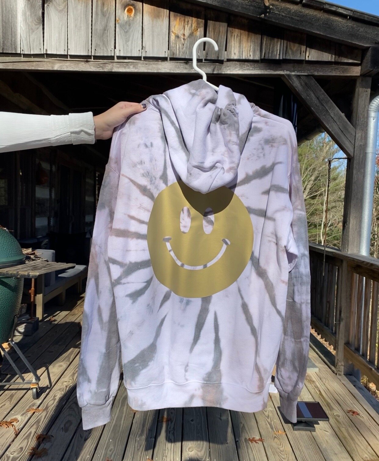 Gold on Gray/Brown Hoodie