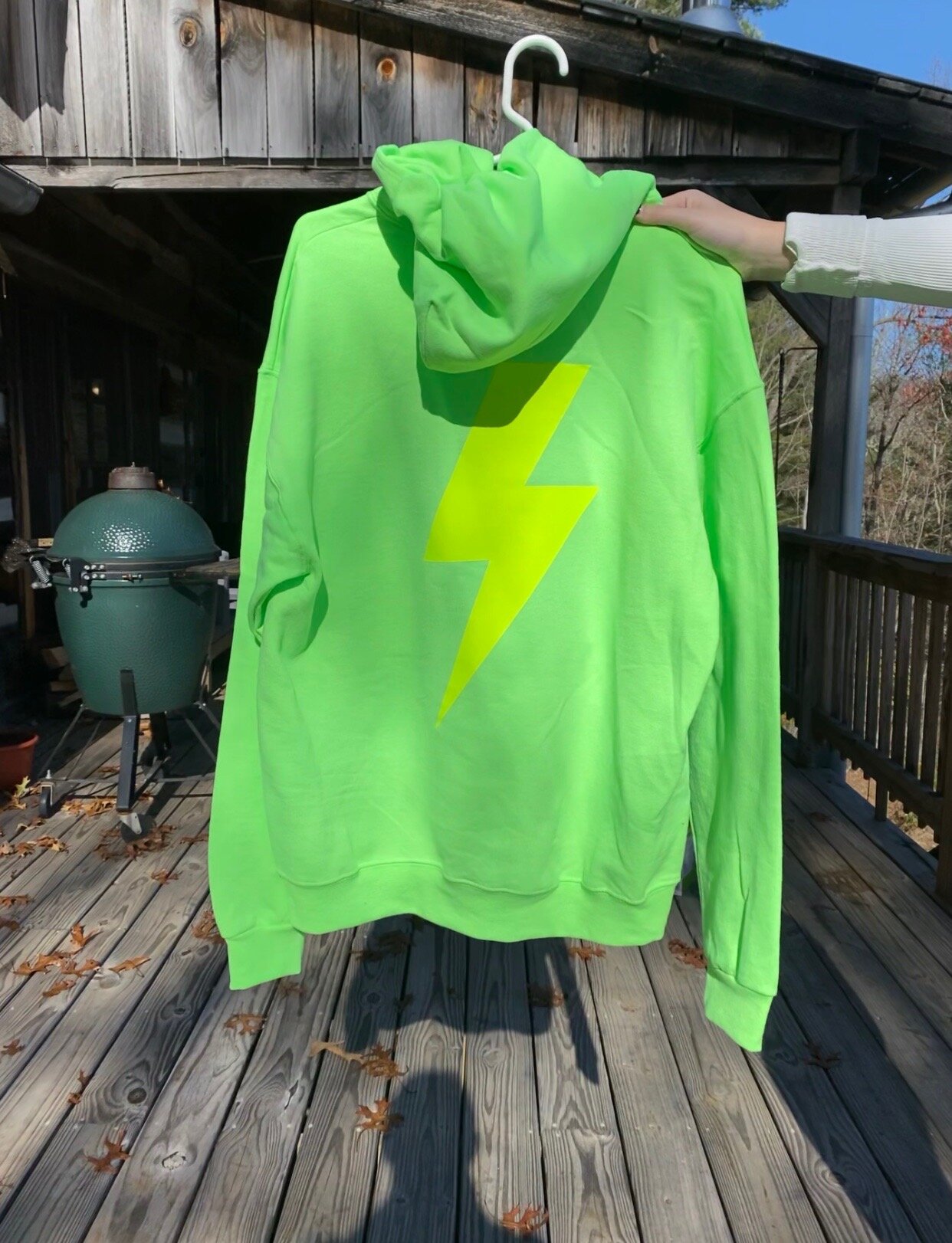 Neon Yellow on Neon Green Hoodie