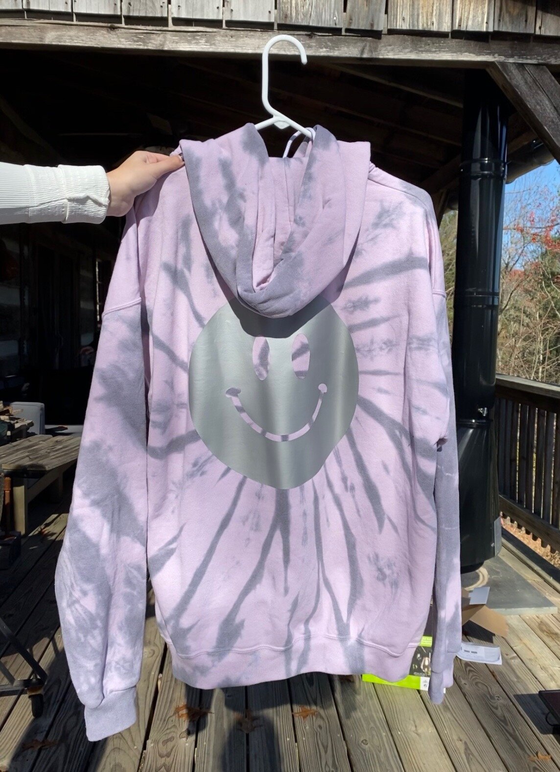 Gray on Pink/Gray HOODIE